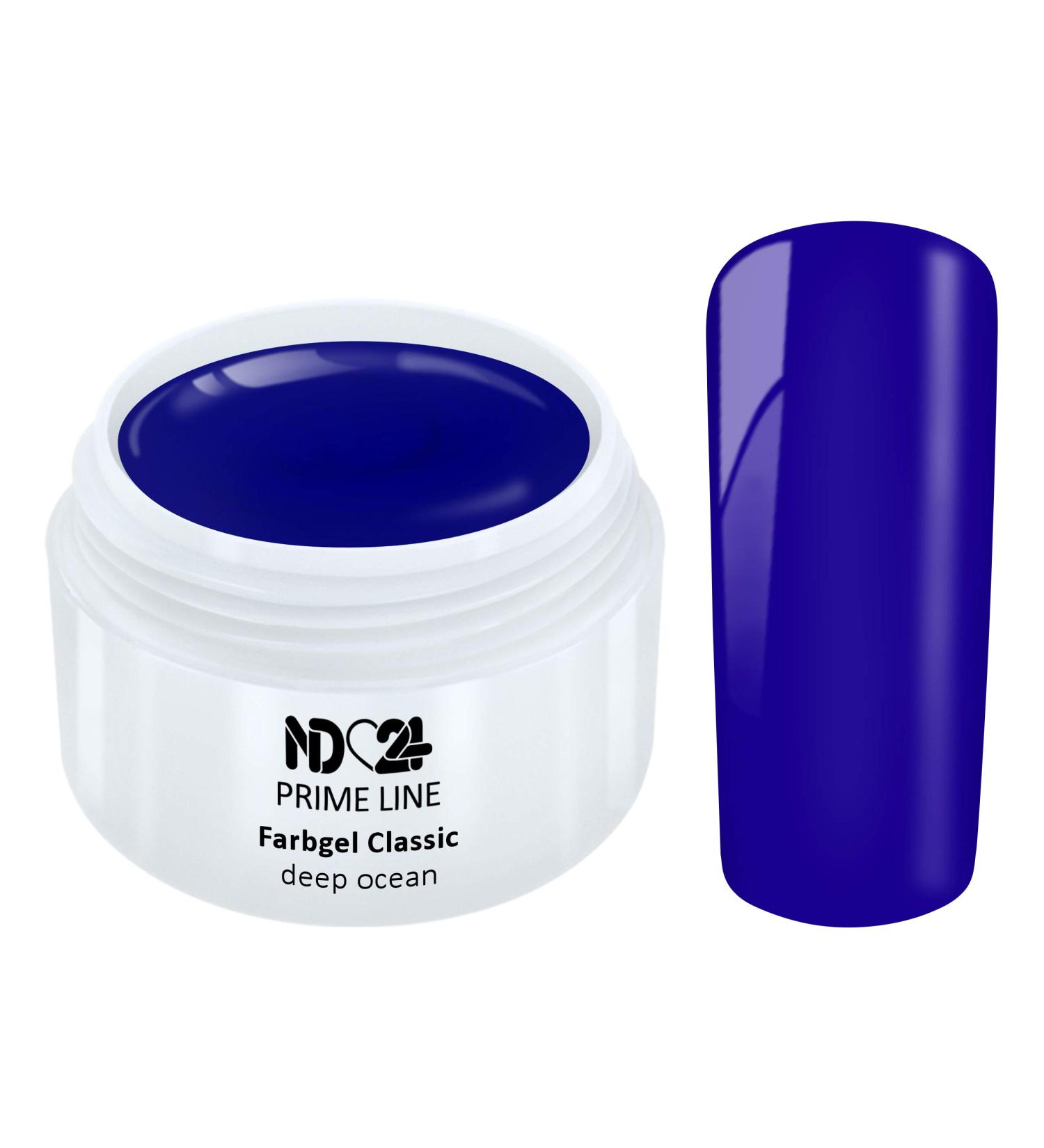Prime Line - Color Uv Gel Led Color Gel Deep Ocean Blue - Made in Germany - 5ml