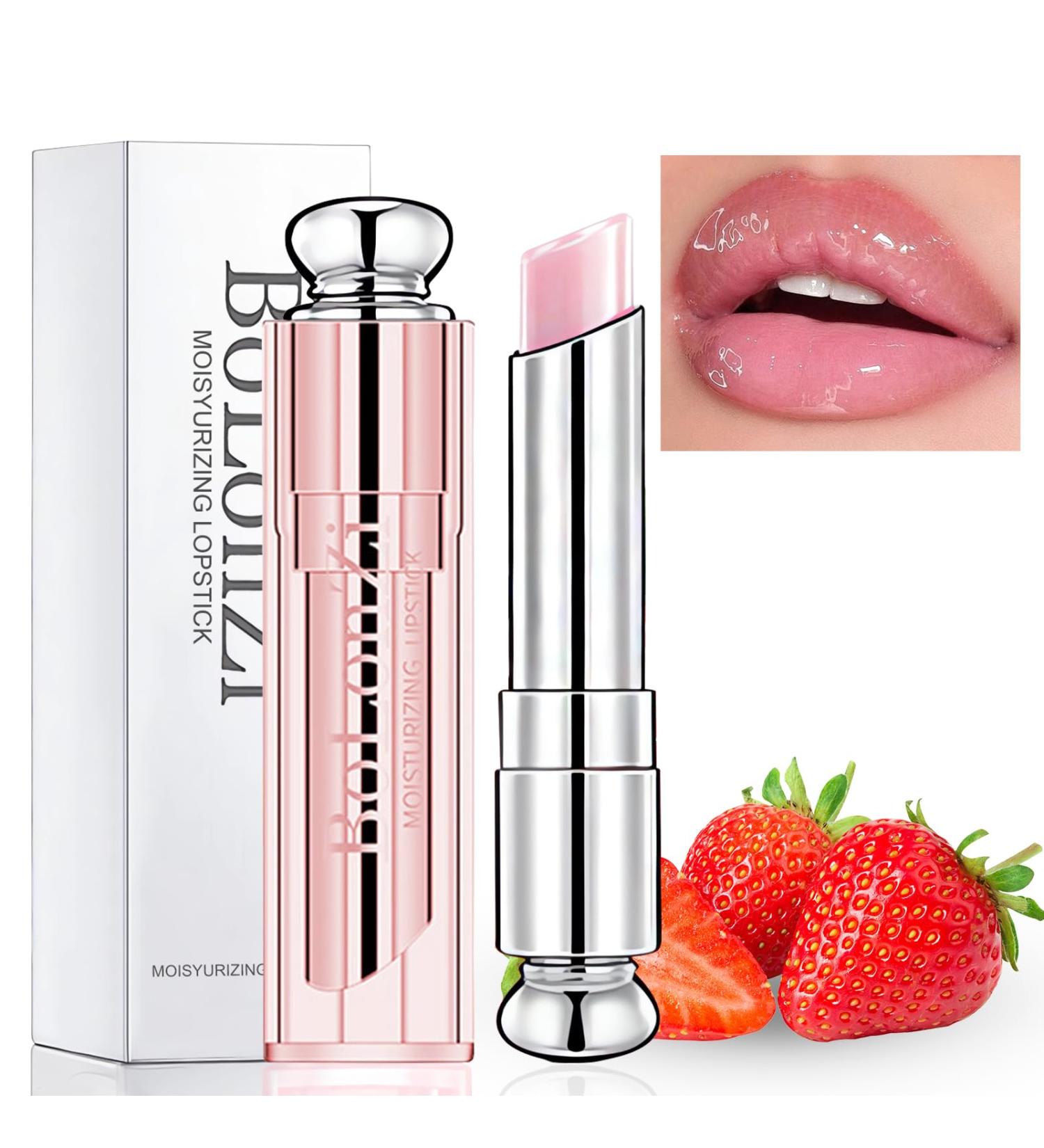 Lip Balm Tinted Lip Balm Moisturizing Lip Care Lip Oil Waterproof Long Lasting Lip Tint Lipsticks Strawberry Plumping Lip Balm Natural Lip Protection Lip Repair Gifts for Teenage Girls - Buy Online on GoSupps.com