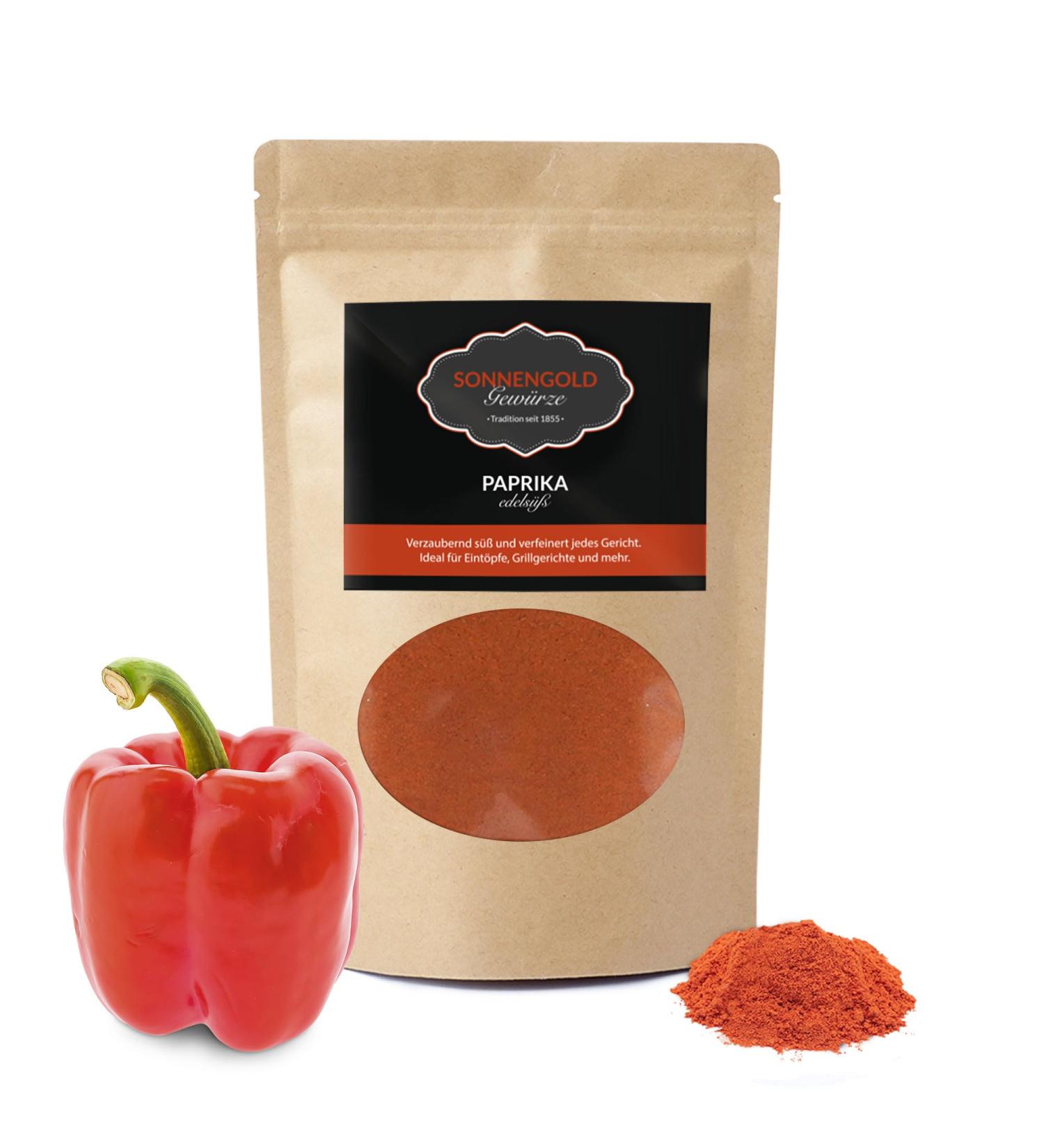 Sonnengold Spices - 200g of Premium Sweet Peppers from Spain - 100-120ASTA - Explosive Taste - Master Quality Since 1855 - Hand Packed in Eco Friendly Packaging - Buy Online on GoSupps.com
