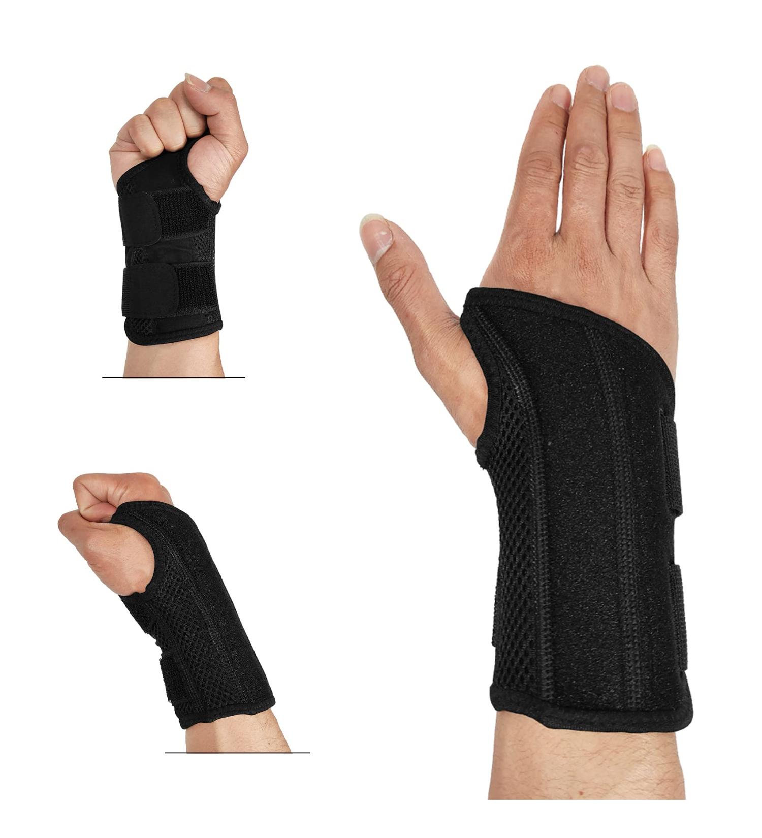 Wrist Support Brace with Metal Splint - Adjustable Compression for Carpal Tunnel, Arthritis, Joint Pain - Right Hand (L/XL) - Relief for Tendonitis, Sprains - Breathable and Comfortable Design - Buy Online on GoSupps.com