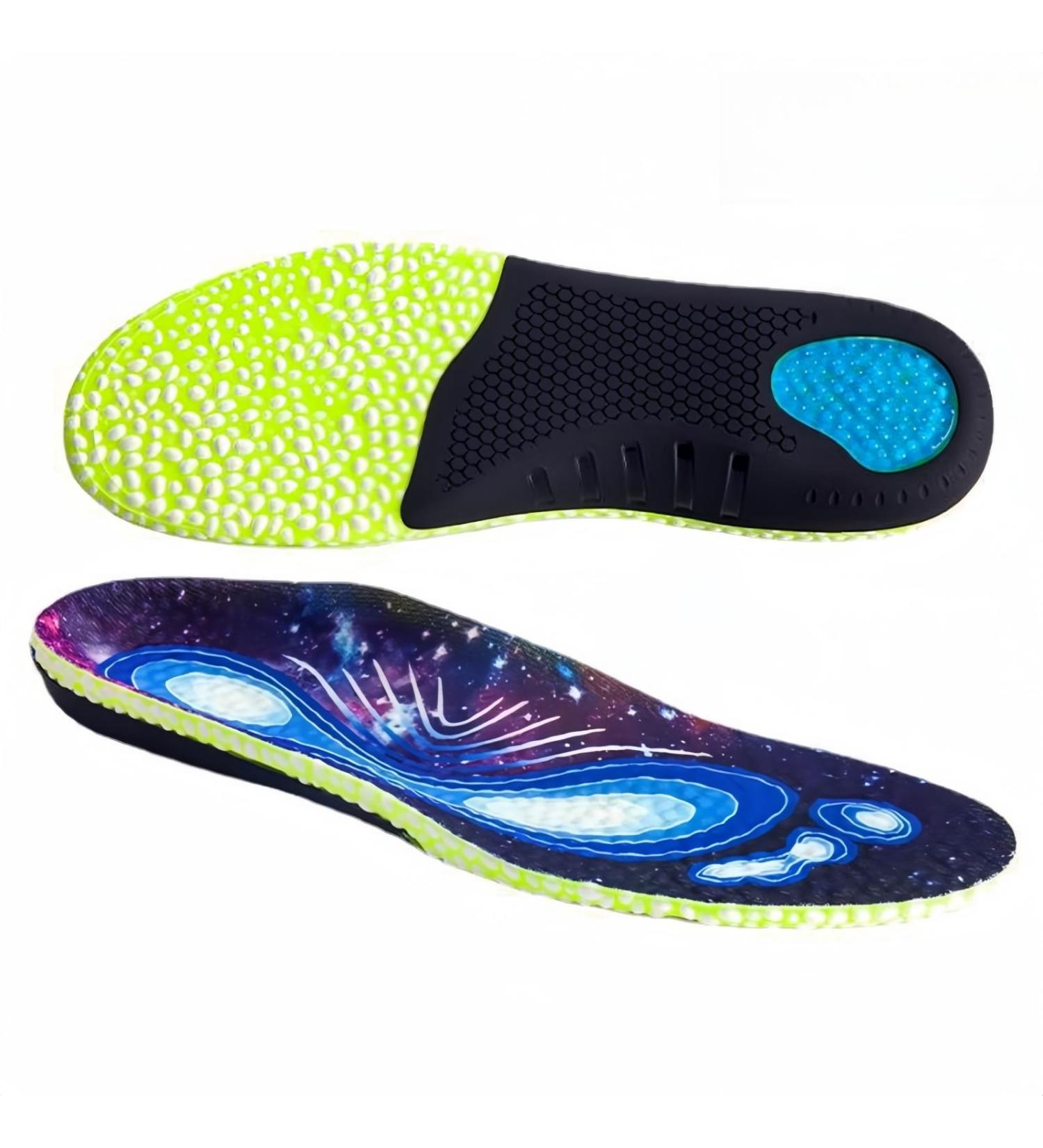 Arch Support Gel Insoles for Plantar Fasciitis Relief | High Elasticity Shock Absorption Memory Foam Orthotic Pads for Men & Women - Ideal for Running Shoes - Buy Online on GoSupps.com