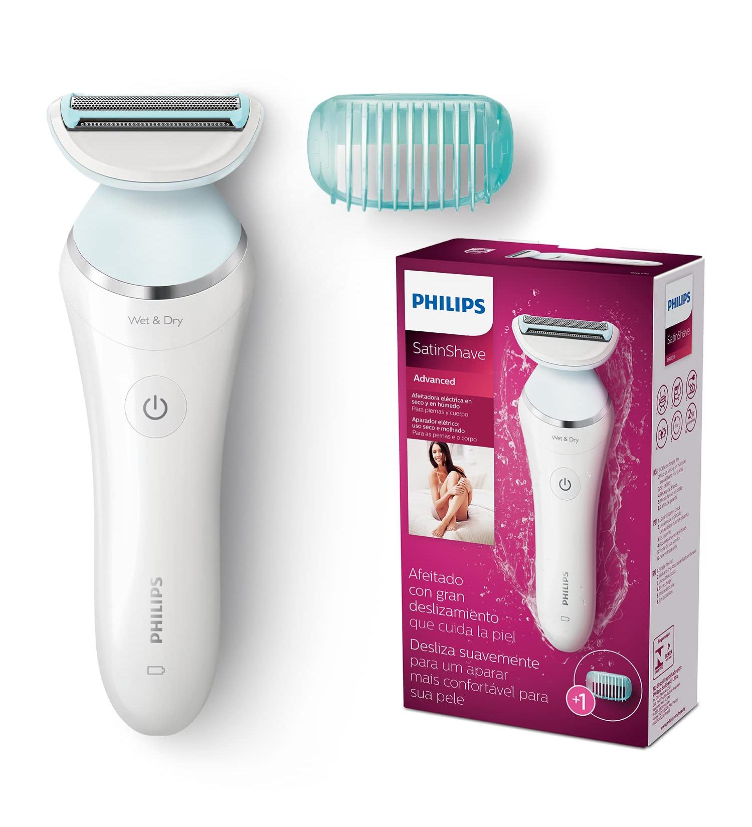 Philips SatinShave BRL130/00 Electric Ladyshave - Wet & Dry, Blue - Buy Online on GoSupps.com
