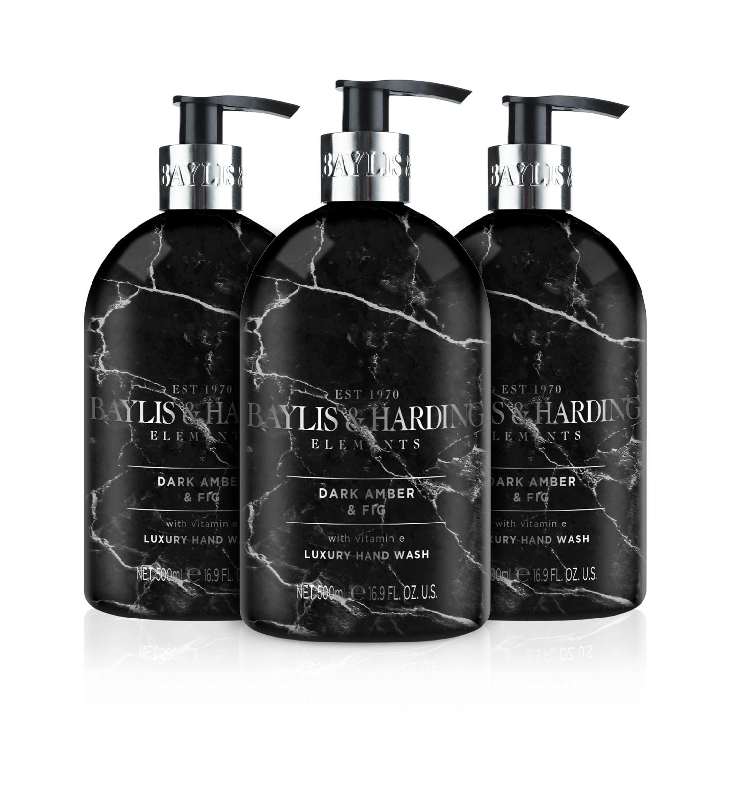 Baylis and Harding Elements Dark Fig and Amber Hand Wash 500ml - Pack of 3 - Buy Online on GoSupps.com