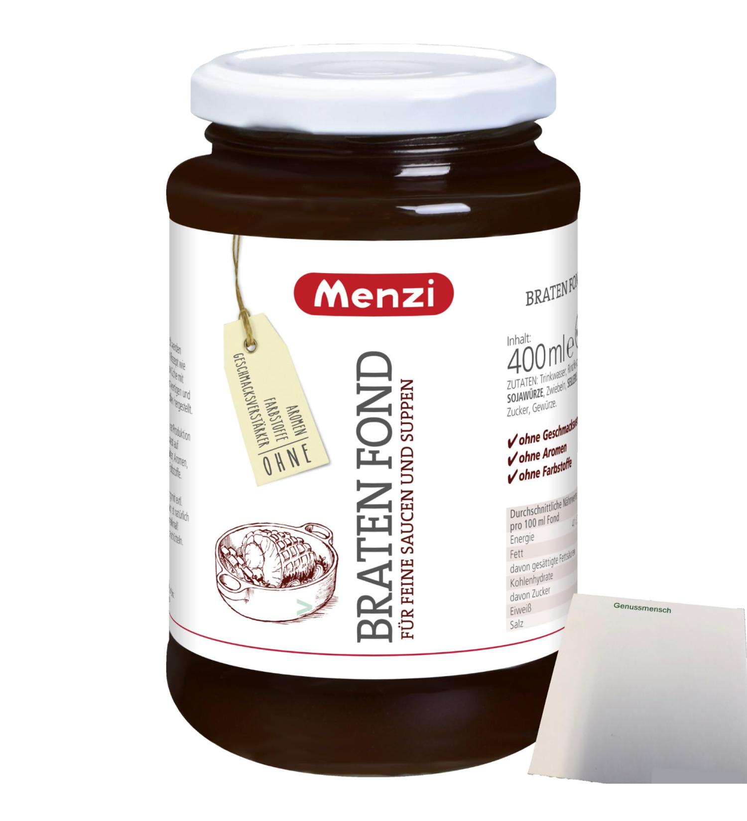 Menzi Roasted stock with a full-bodied spicy taste (400 ml glass) + usy block - Buy Online on GoSupps.com