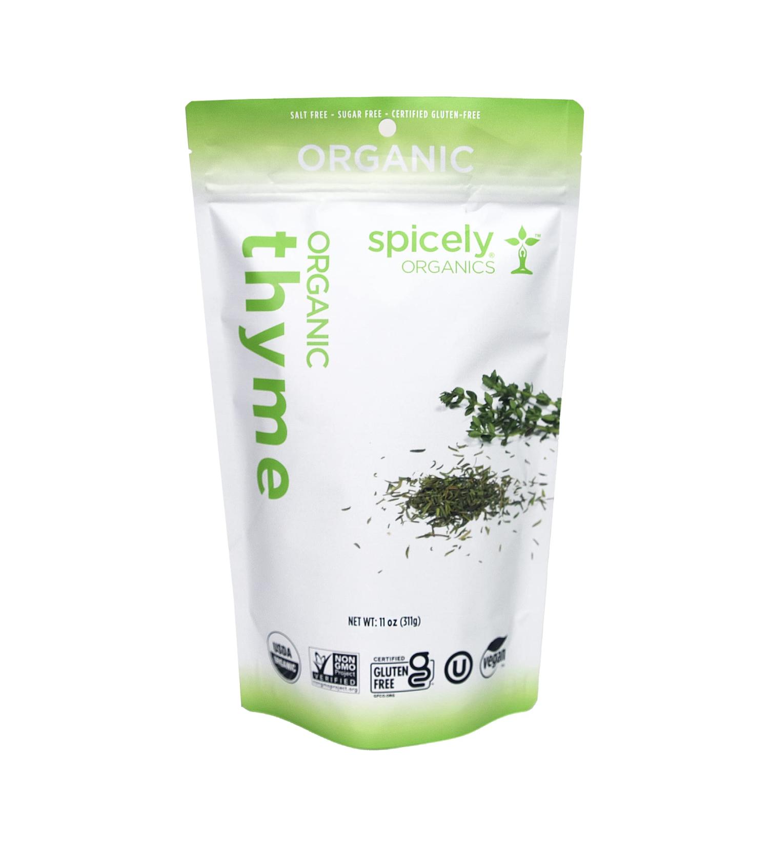 Spicely Organic Thyme 11 Oz Bag Certified Gluten Free 11 Ounce (Pack of 1)