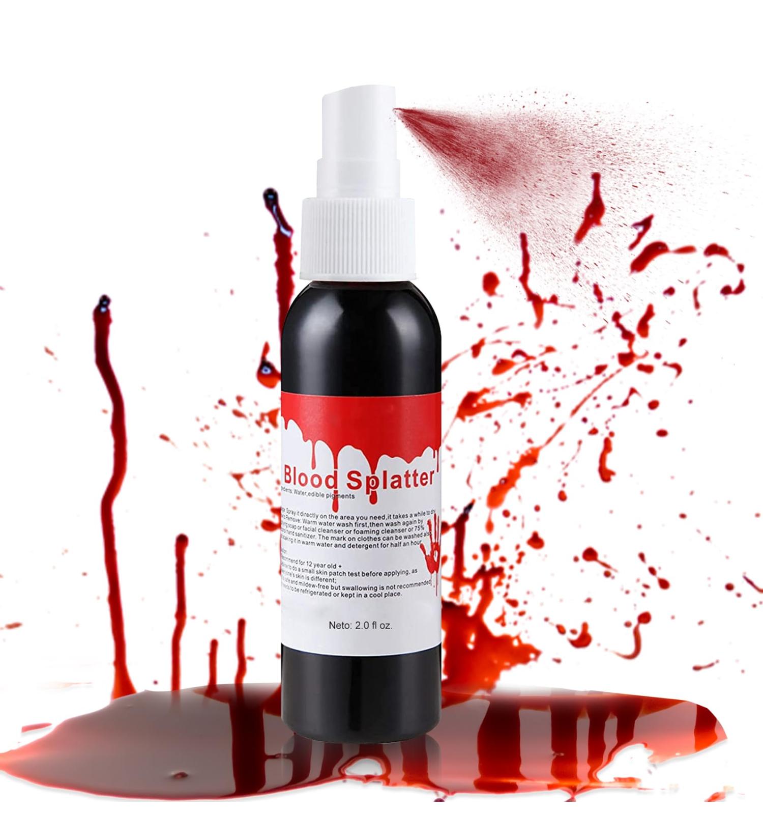 Halloween Fake Blood Spray | Washable & Realistic Fake Blood for Clothes & Face | Vegan SFX Makeup for Zombie & Vampire Looks - Buy Online on GoSupps.com