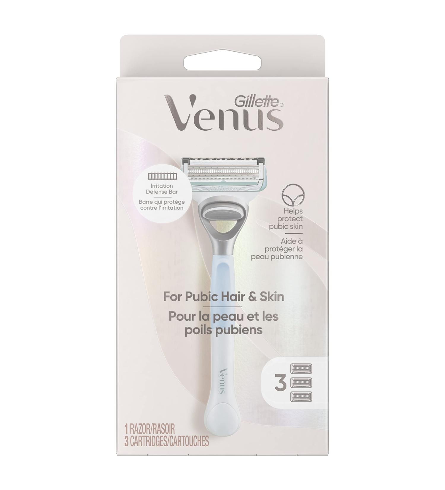 Gillette Venus Intimate Grooming Razors for Women - Bikini Trimmer & 3 Blade Refills | Pink - International Shipping - Buy Online on GoSupps.com