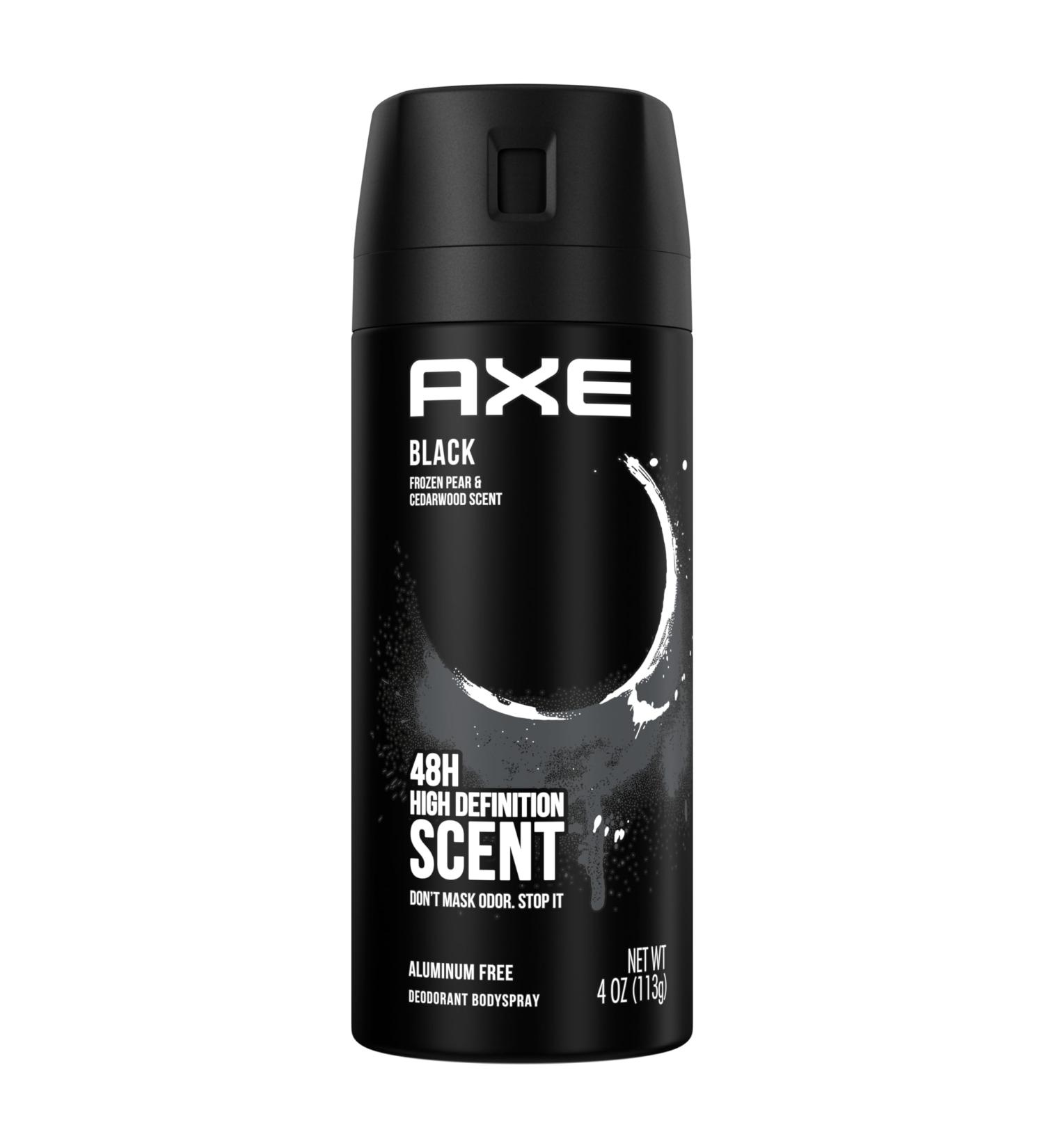 AXE Body Spray Deodorant for Men Black for Long Lasting Odor Protection Frozen Pear & Sandalwood Men's Deodorant Formulated Without Aluminum 4.0 oz - Buy Online on GoSupps.com