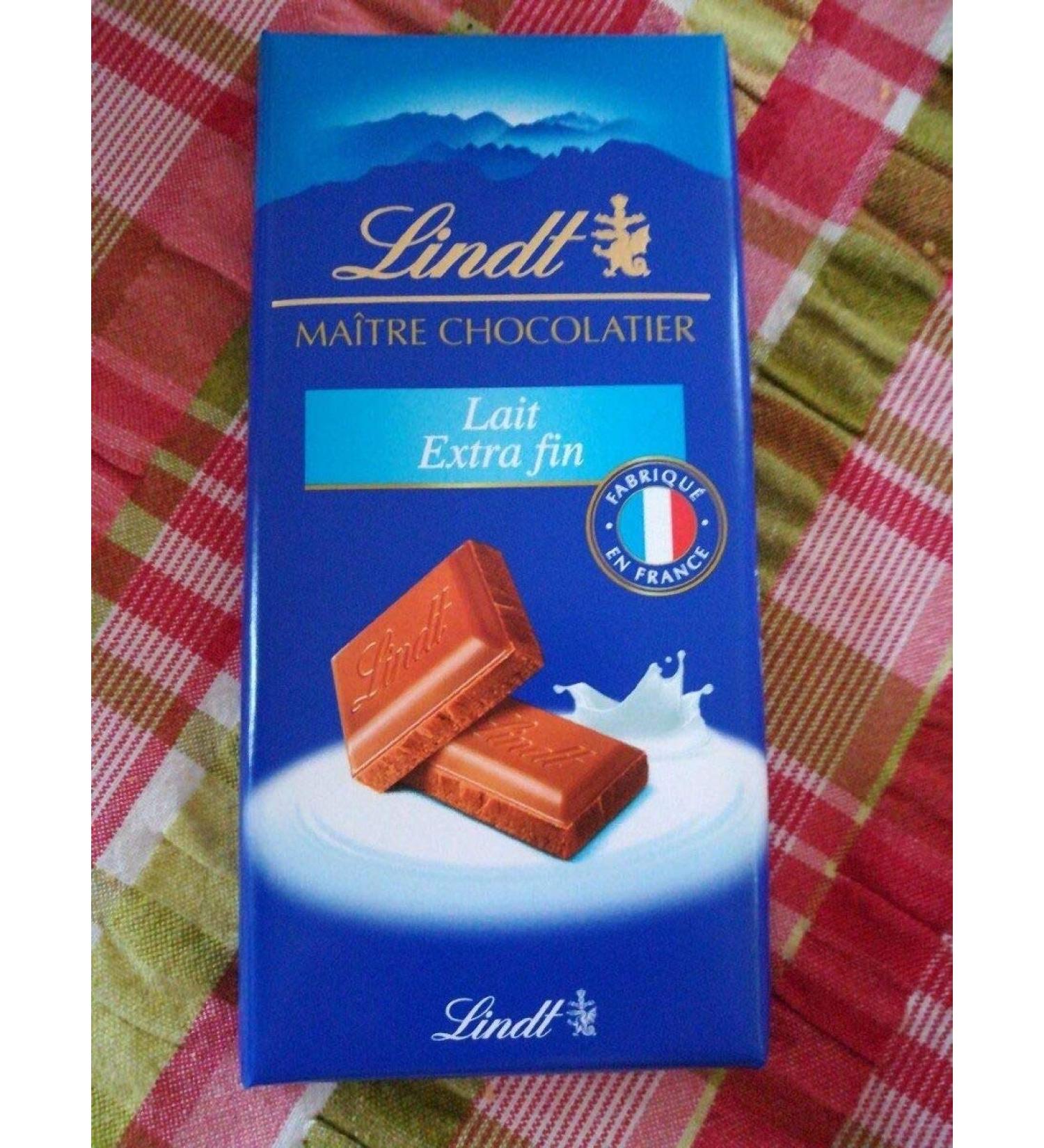 Lindt - MAITRE CHOCOLATIER Extra Fine Milk Tablet - Milk Chocolate - 110g - Buy Online on GoSupps.com