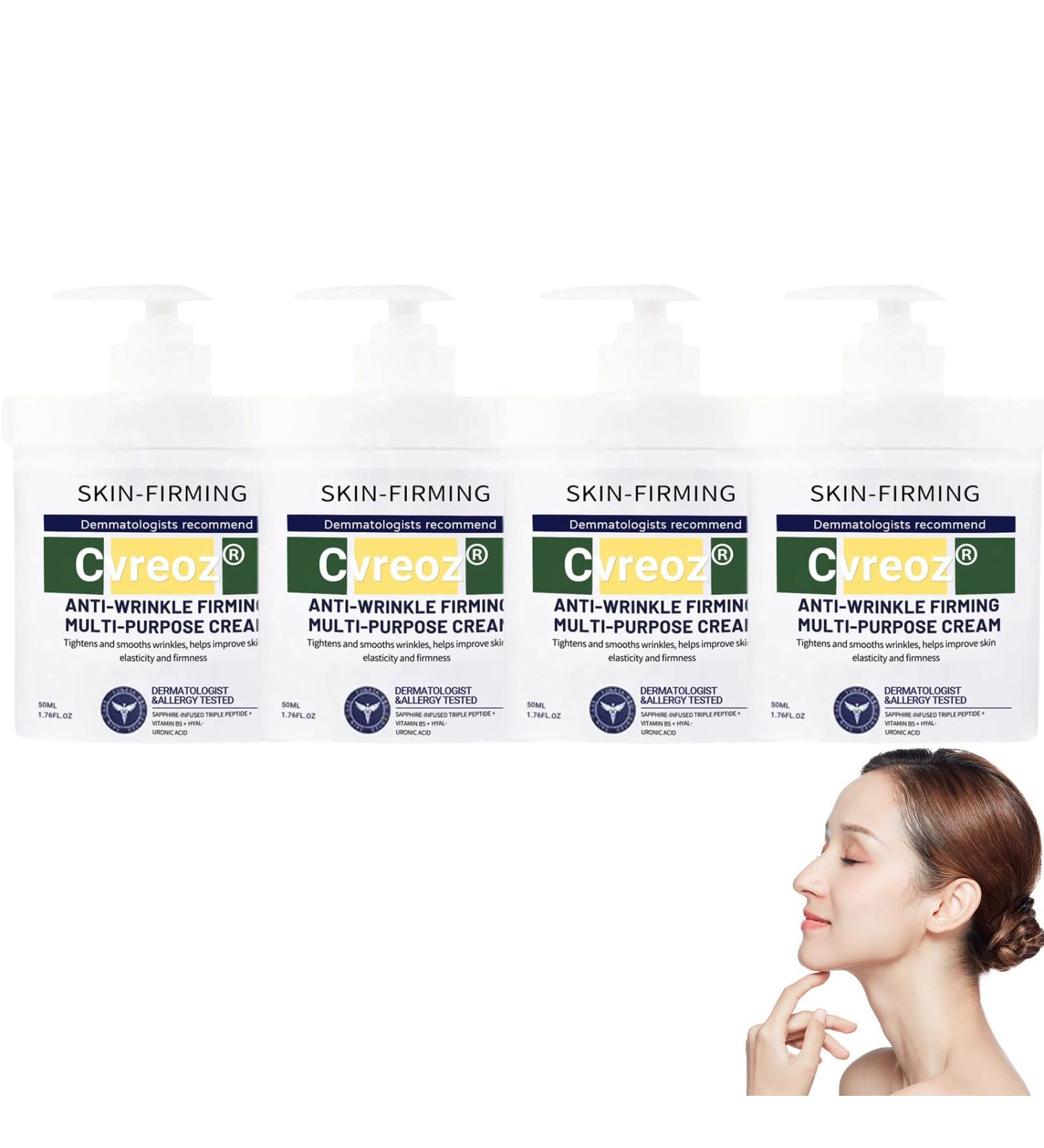 Cvreoz Advanced Firming & Wrinkle Reducing Cream Restore Skin Elasticity Multi-purpose Protective Moisturizer Skin Firming Lotion for All skin Types (4PC) - Buy Online on GoSupps.com