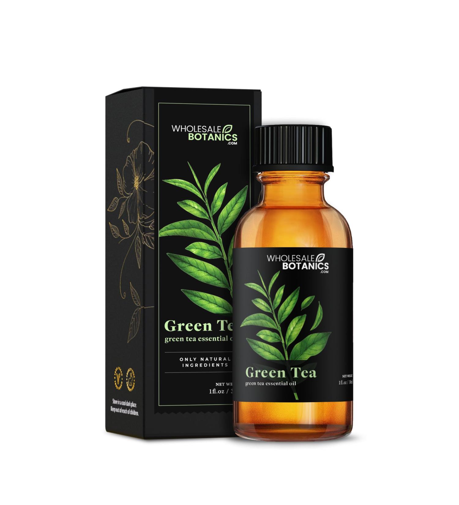Green Tea Essential Oil by Wholesale Botanics | Premium Grade 100% Undiluted Essential Oil | for Aromatherapy Soaps Lotions & Candles | Vegan & Cruelty Free (1 Fl Oz) 1 Fl Oz (Pack of 1)