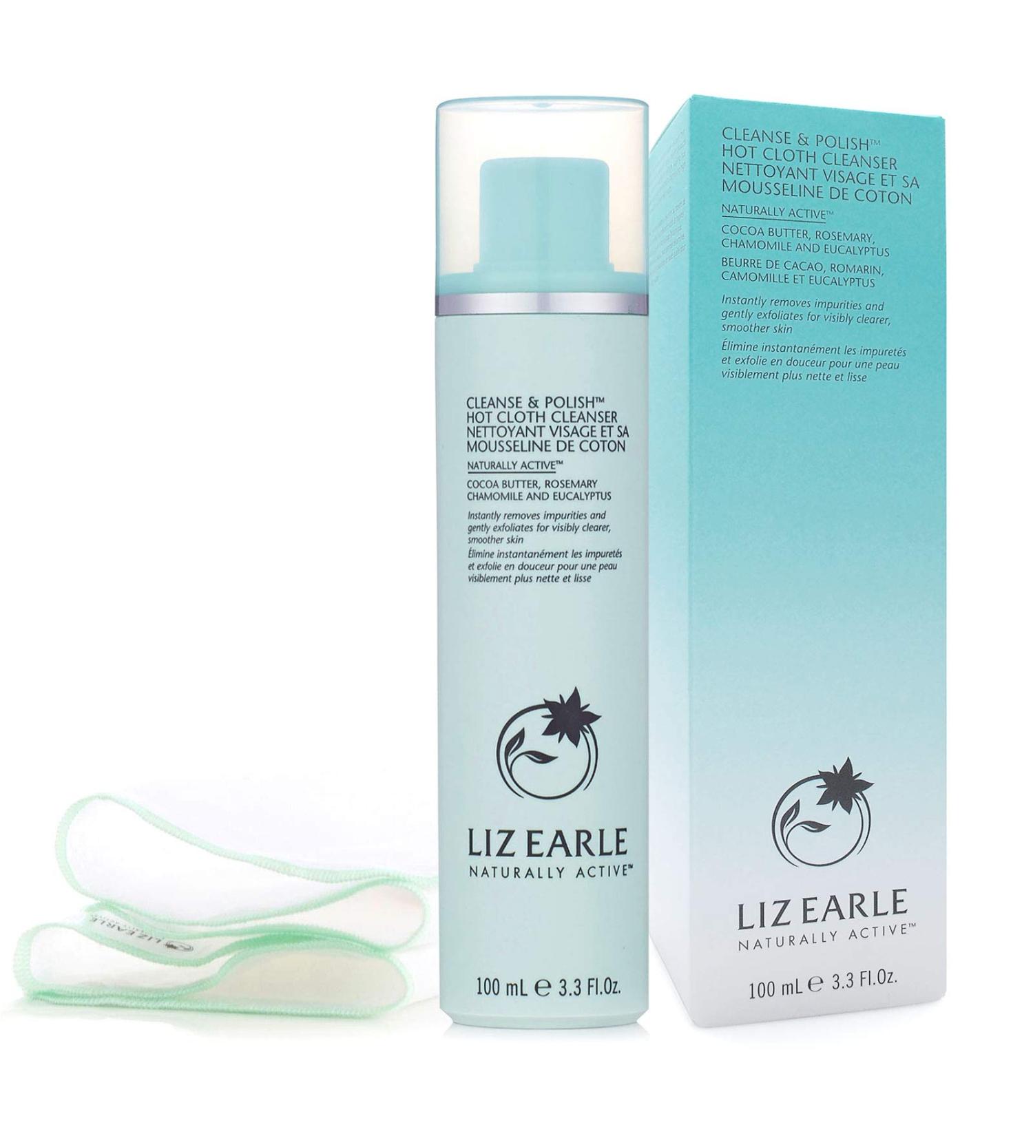 LIZ EARLE Cleanse & Polish Hot Cloth Cleanser 100ml with 2 Cotton Cloths Boxed - Buy Online on GoSupps.com