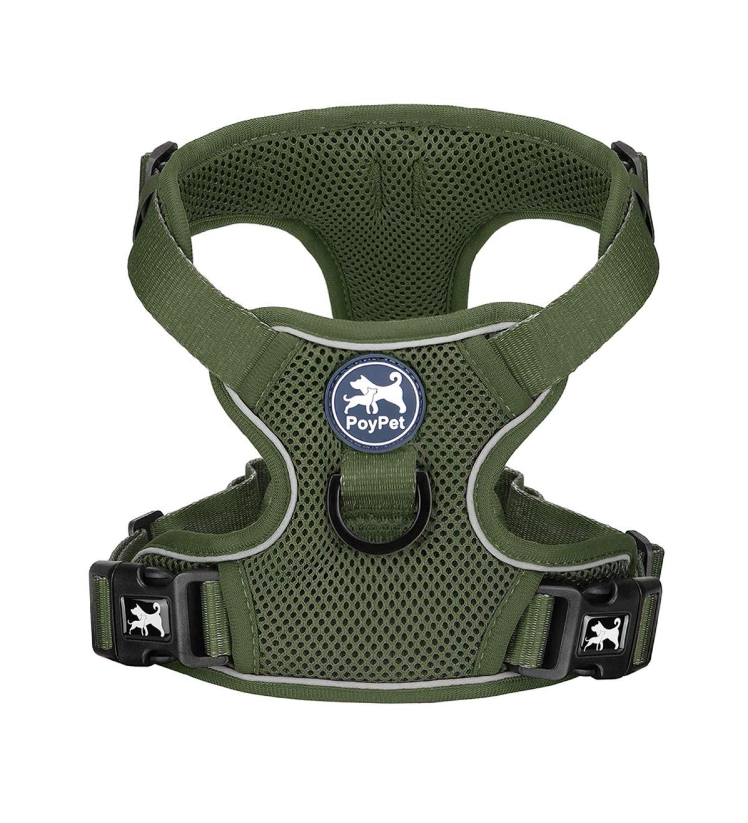 Buy POPOTET Reflective Dog Harness - Soft Breathable Adjustable Vest (Military Green Medium) | International Shipping Available - Buy Online on GoSupps.com