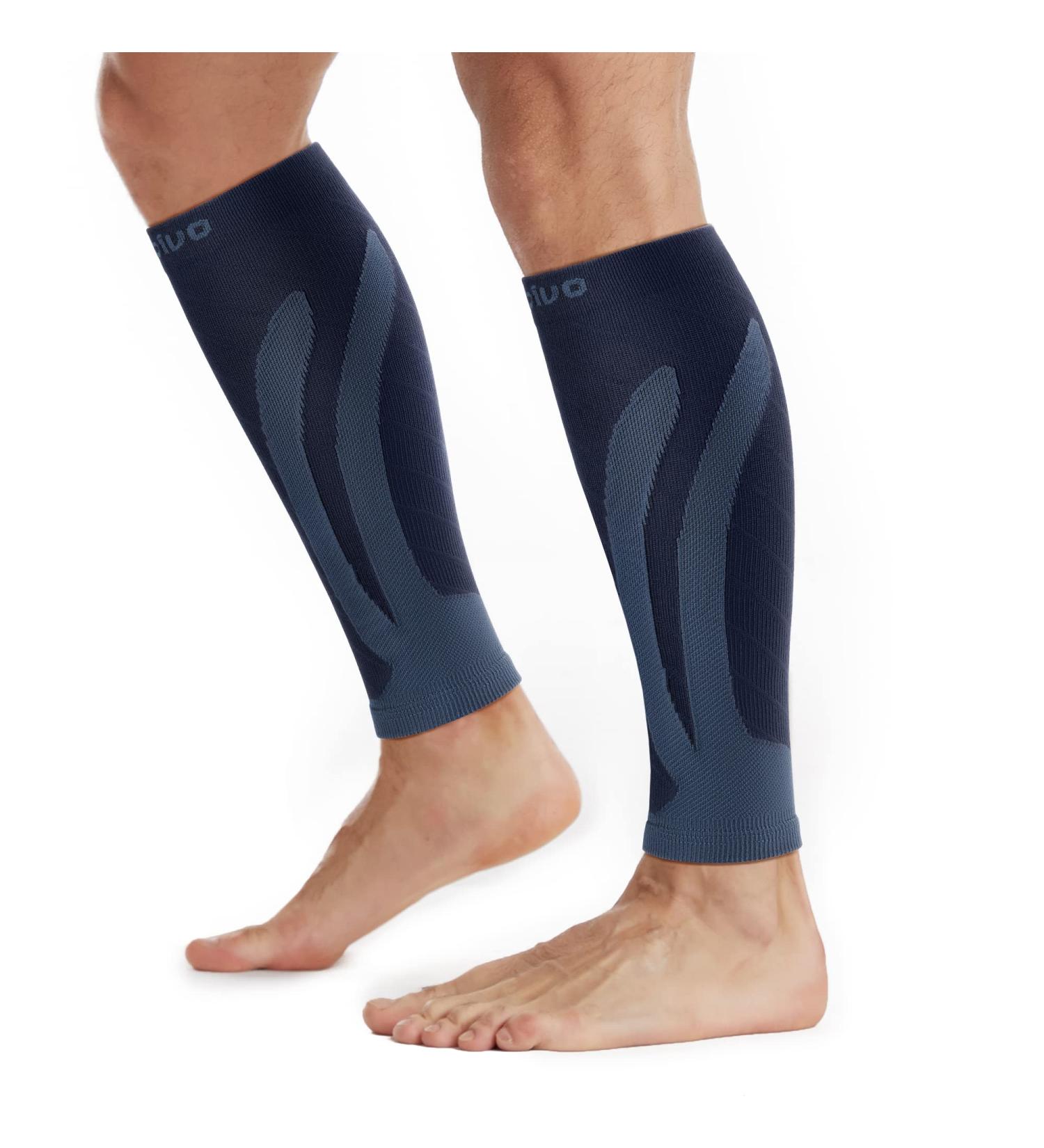 Cambivo 2 Couples Calf Bandage | Compression Stockings for Men & Women | Support Socks for Sports Running & Swelling - XXL Dark Blue - Buy Online on GoSupps.com