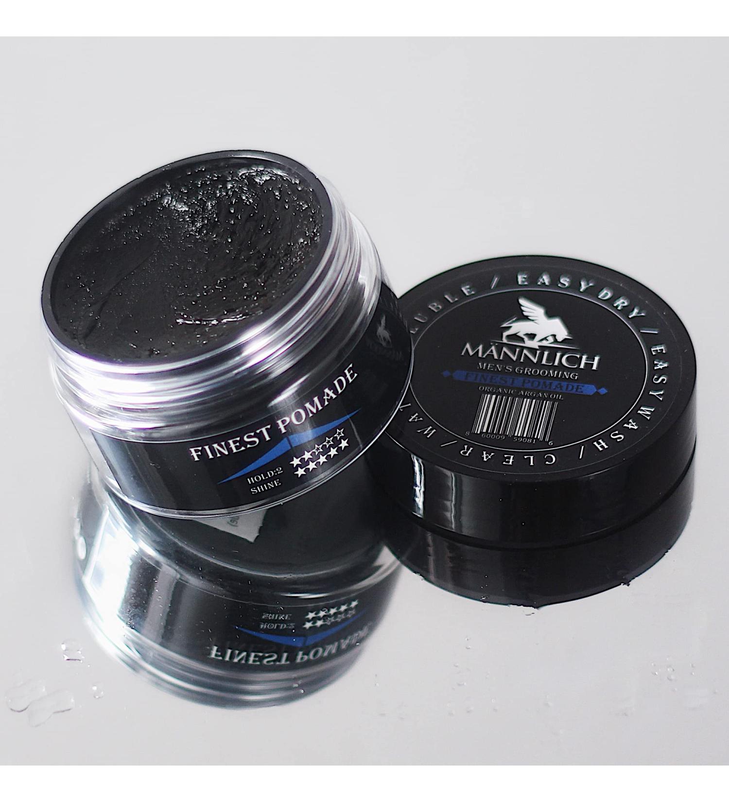 MANNLICH Hair Styling Pomade for Men - Long-Lasting Hold Lite Finish Easy Wash Out | Perfect for Short/Medium Hair Thin/Thick | 2.4 fl. oz - International Shipping Available - Buy Online on GoSupps.com