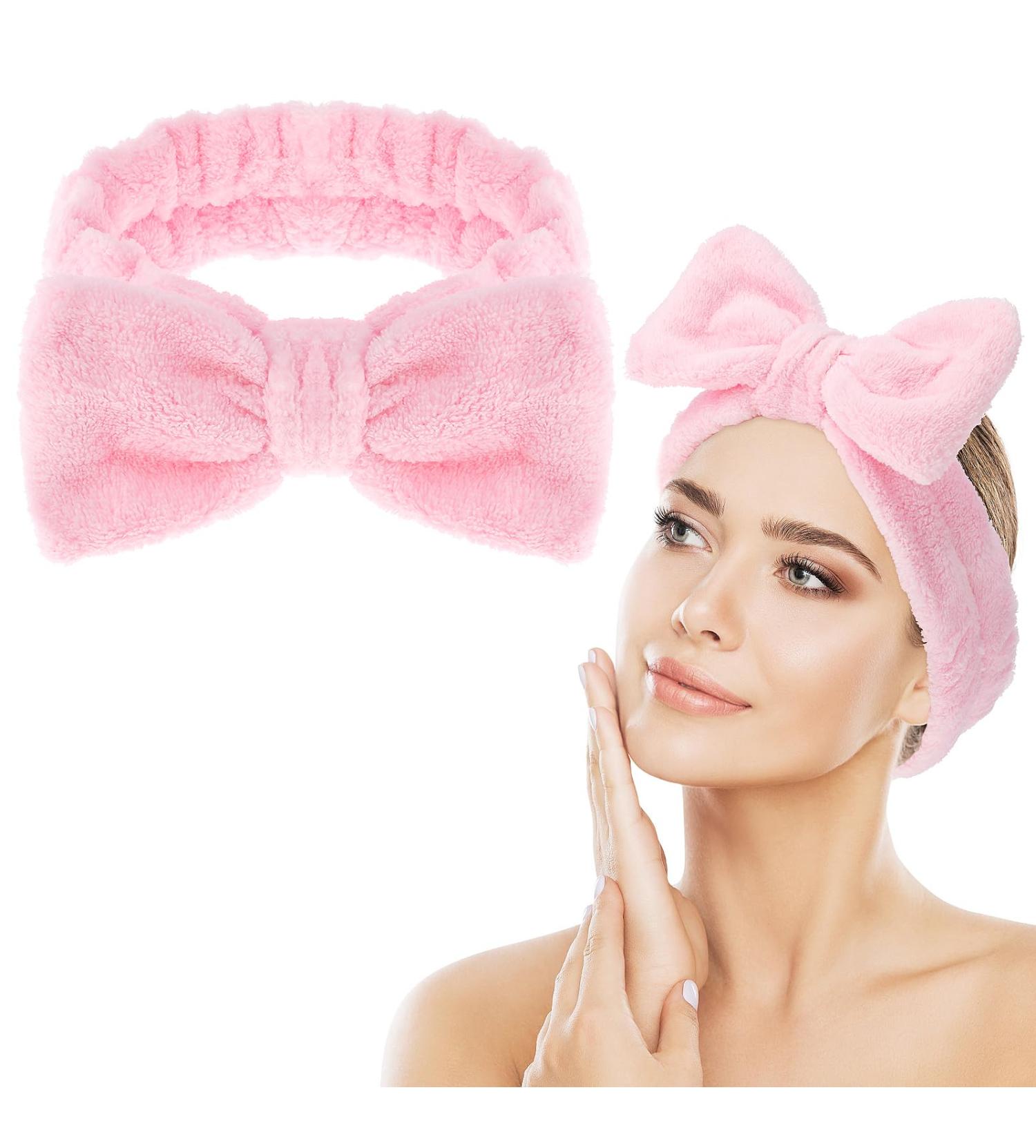 Absorbent Coral Fleece Spa Headband for Face Washing and Makeup - Soft Elastic Hairband for Skincare, Shower, and Sports - Buy Online on GoSupps.com
