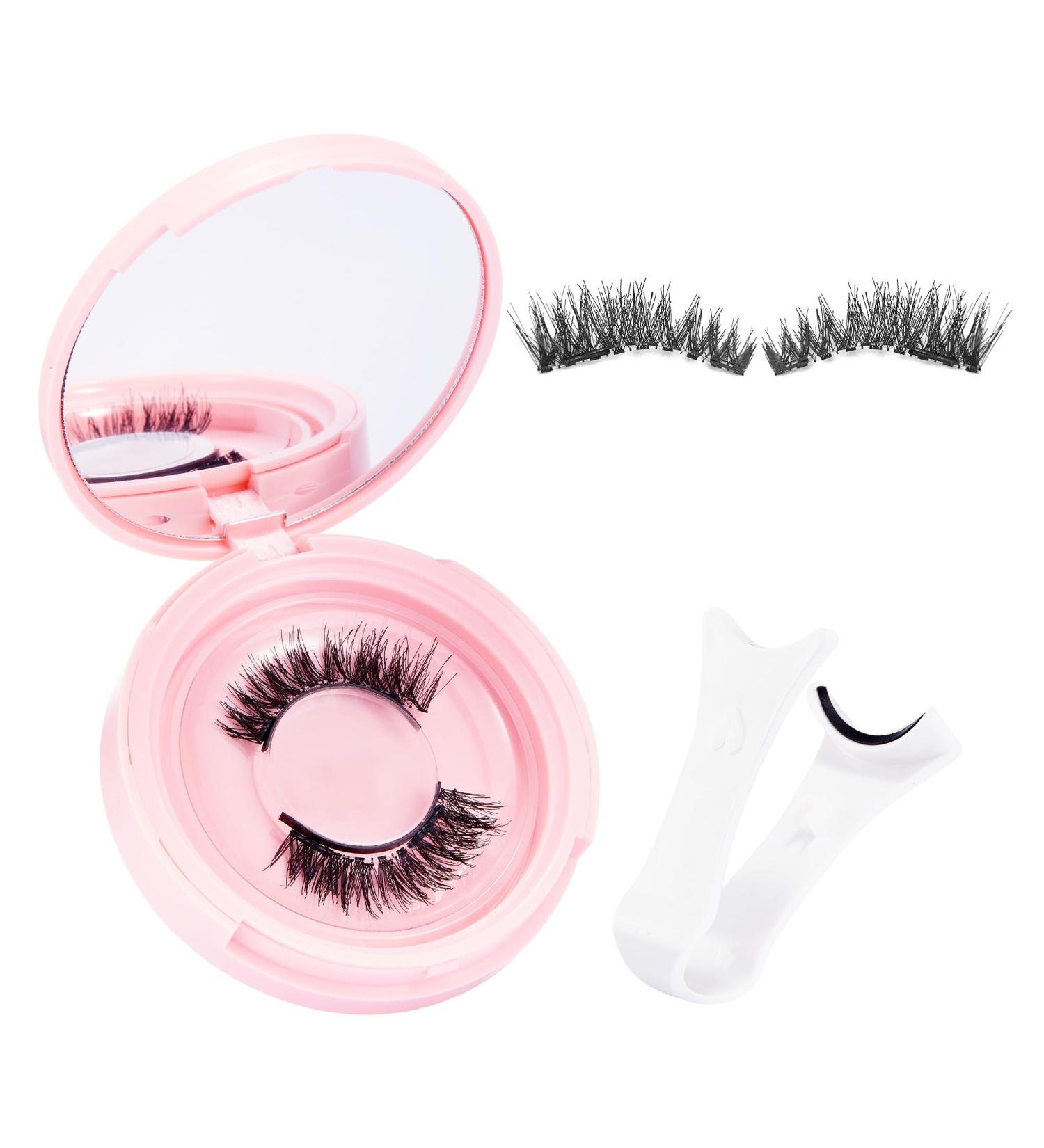 Beauty7 Magnetic-Eyelashes Natural Look 1 Pair Reusable Magnetic Lashes Kit with Applicator No Glue Needed False Eyelashes Srtrips - Buy Online on GoSupps.com