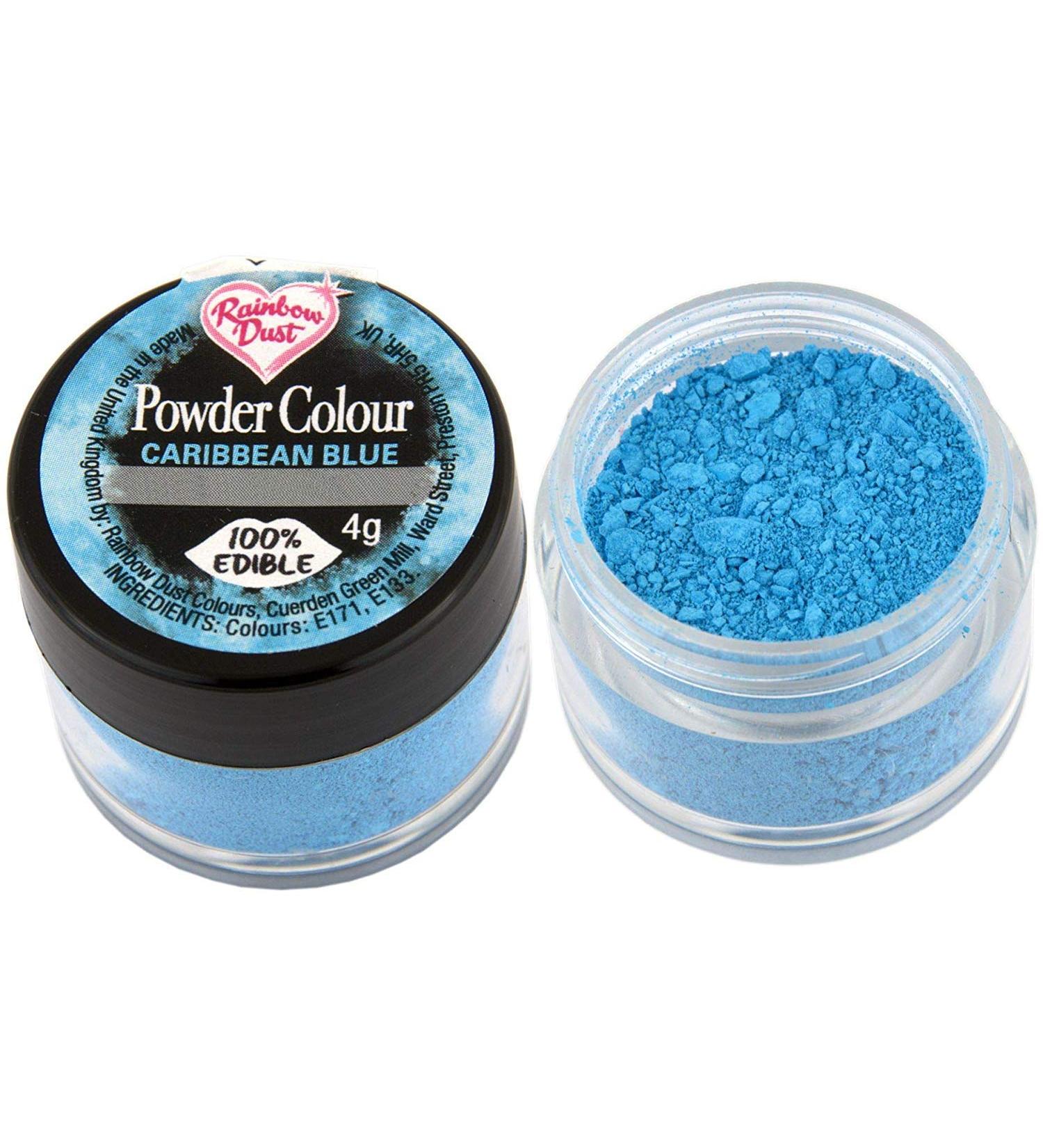 Rainbow Dust - Plain & Simple - CARIBBEAN BLUE - Edible food colour powder for cake decoration