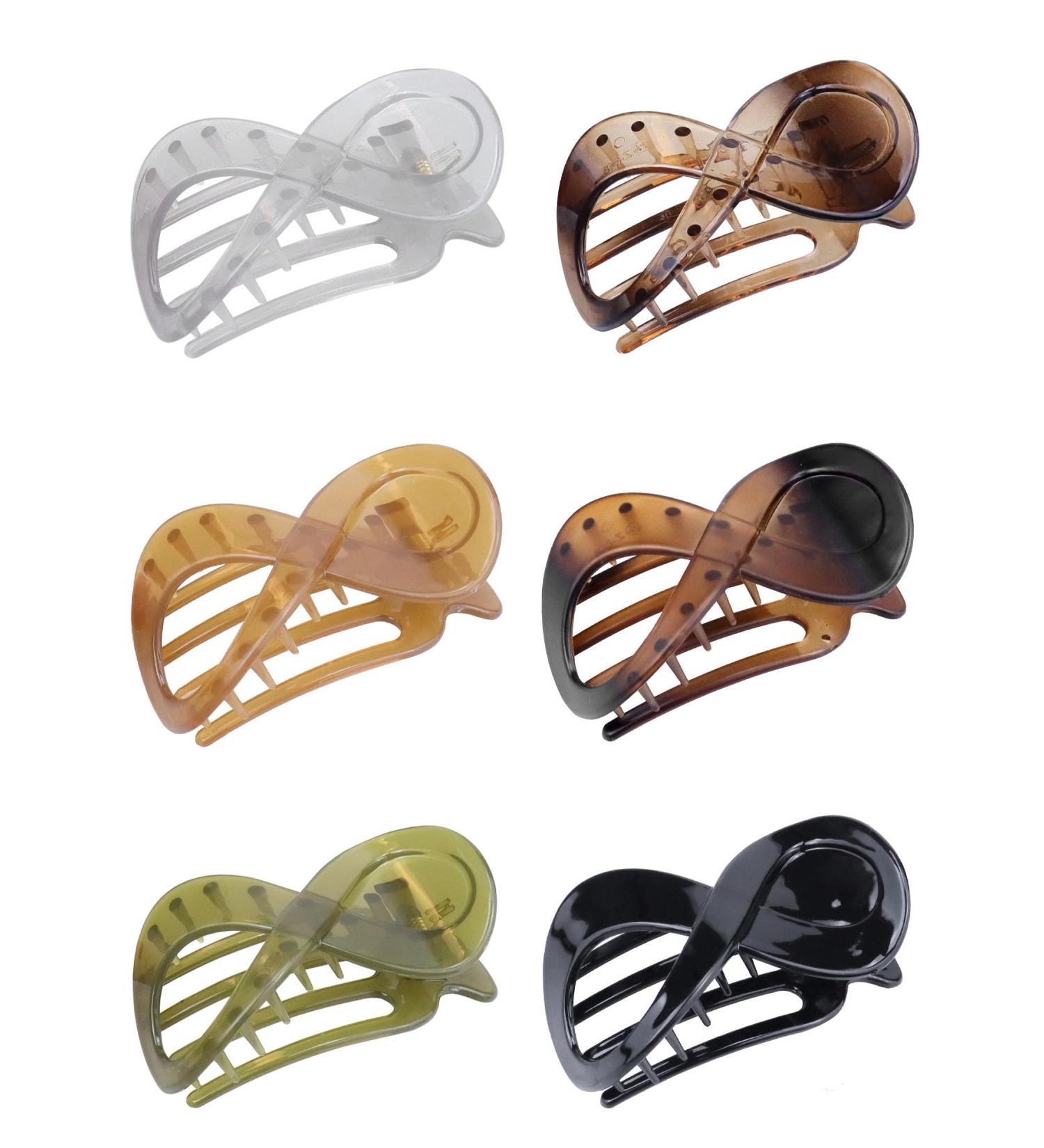 Shop Kavya Big French Hair Clips - 6 Slip-Resistant Elegant Hair Clips for Women & Girls - Glossy Shine Perfect for Thin Hair - Buy Online on GoSupps.com