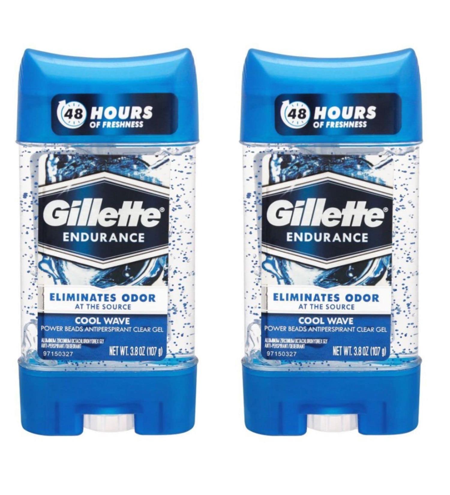 Gillette Anti-Perspirant Deodorant Clear Gel Cool Wave 3.8oz - Pack of 2 | Long-Lasting Protection - Buy Online on GoSupps.com