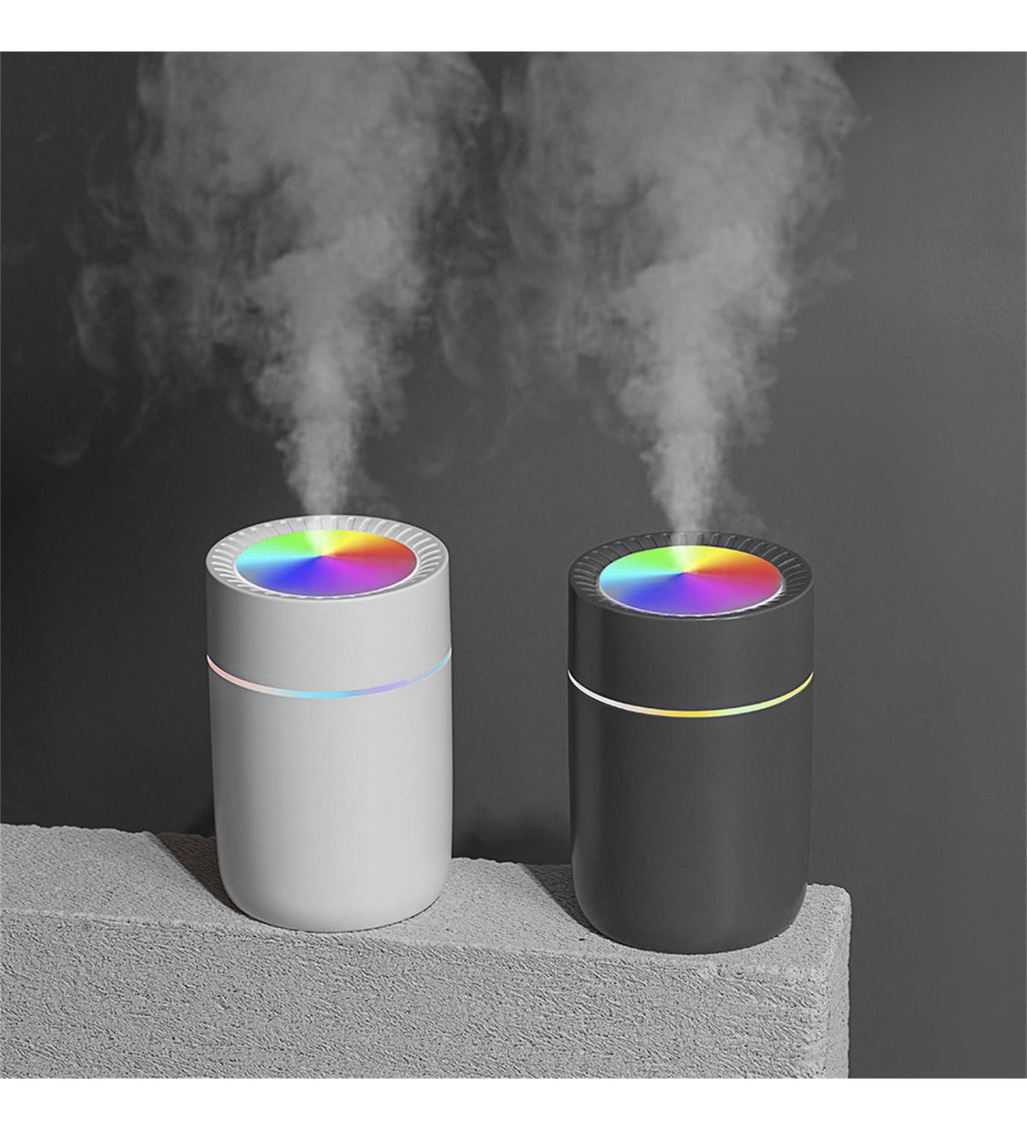Portable Mini Humidifier with Colorful Night Light - USB Desktop Air Humidifier for Bedroom and Car - Essential Oil Diffuser and Aroma Mist Maker - White - Buy Online on GoSupps.com