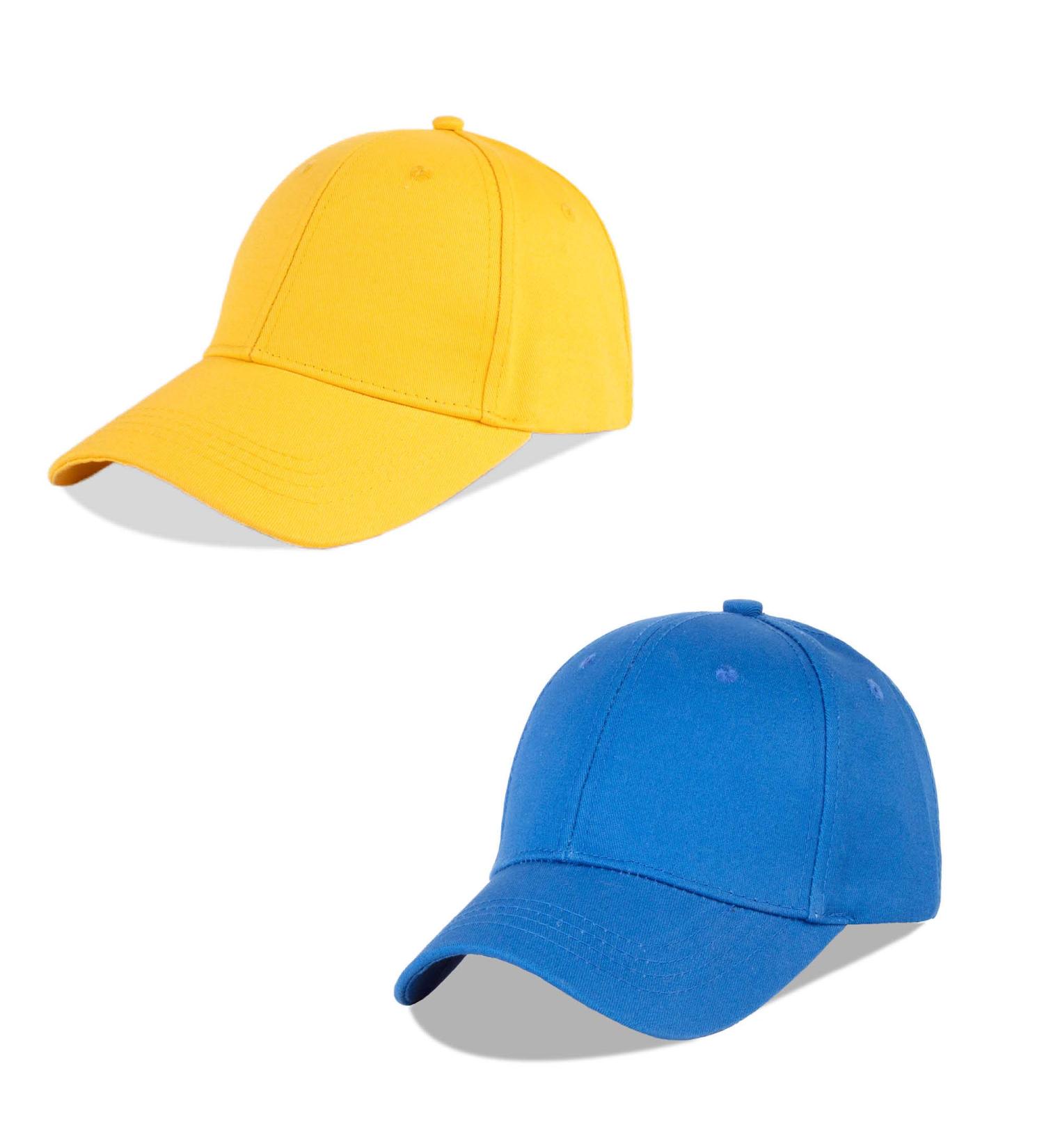 LANGZHEN 100% Cotton Kids Baseball Cap Hat | Adjustable Sun Hat for Girls Boys 1-2 Years | Yellow+Blue - Buy Online on GoSupps.com