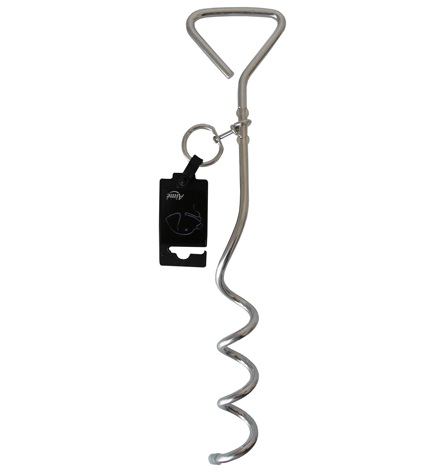 Aime metal ground spike tie for dogs