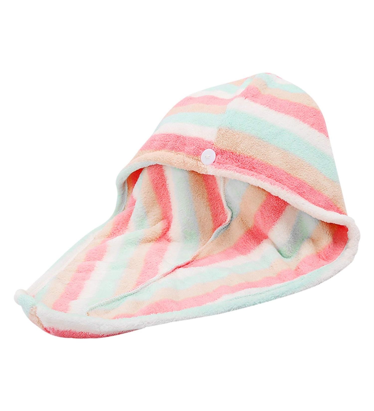 ZZDH Fast Drying Hair Wrap Towel - Portable Microfiber Turban & Shower Cap for Quick Hair Drying | Best Bathroom Accessory - Buy Online on GoSupps.com