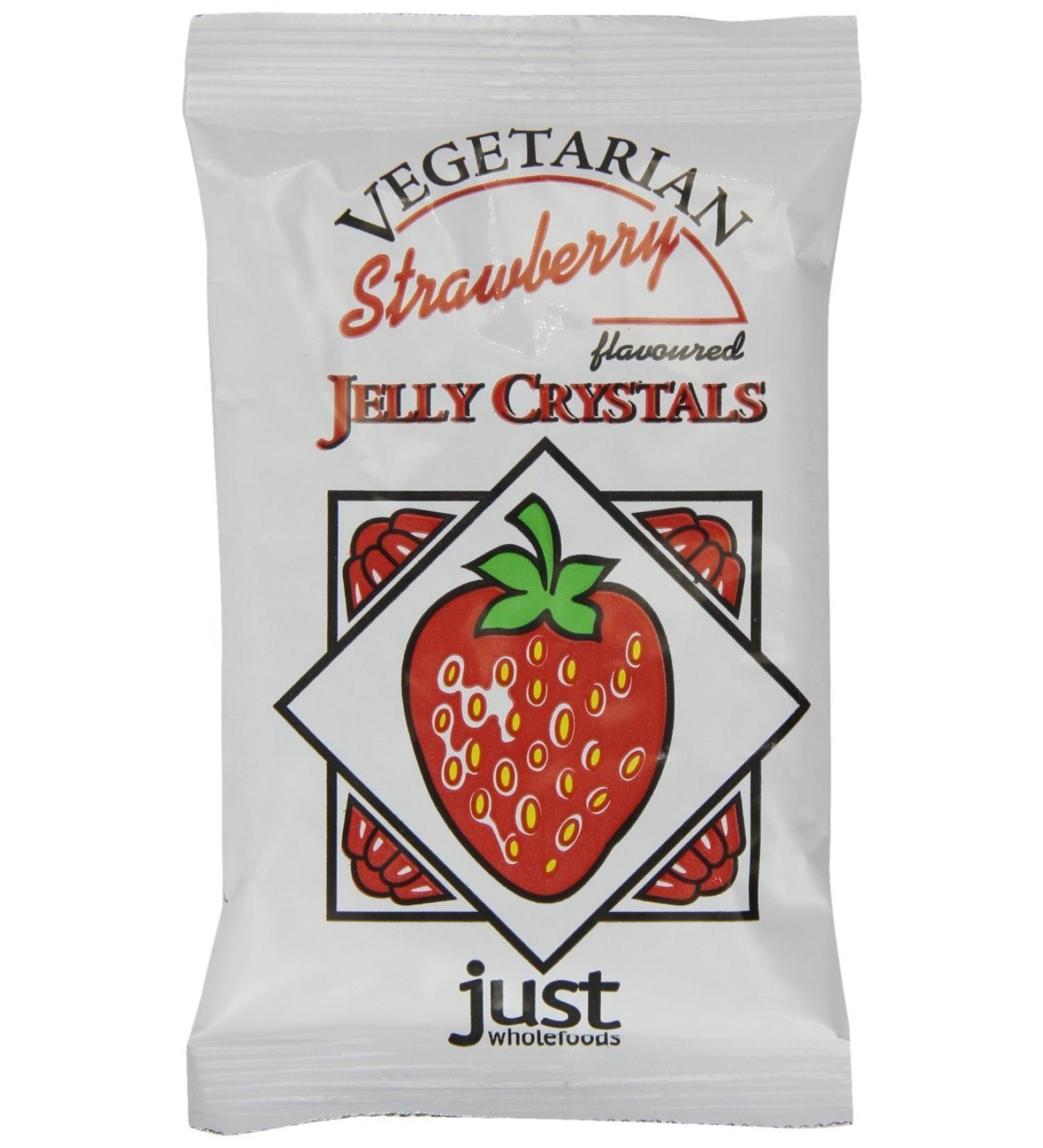 Strawberry Jelly Crystals with Sugar (Just Wholefoods) 85g