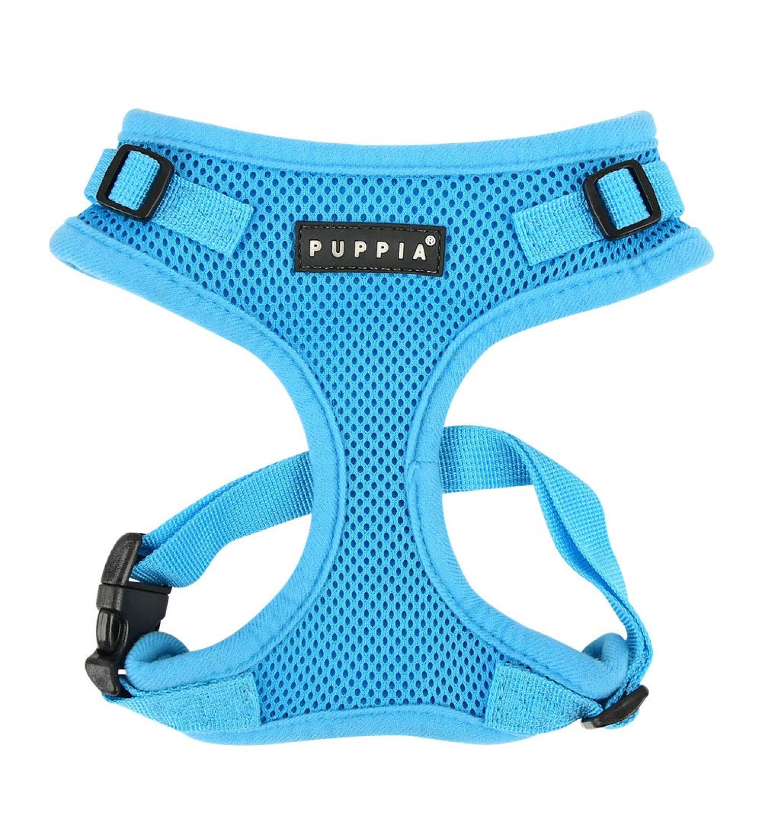 Puppia Ritefit Adjustable Dog Harness for Small to Medium Dogs - Soft & Versatile Sky Blue - Perfect for Puppies & Anti-Tangle Tableware - Buy Online on GoSupps.com