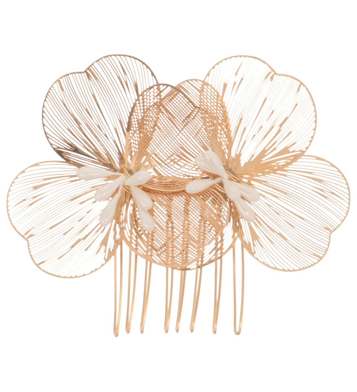 Beaupretty Wedding Hair Side Comb Bride Hair Comb Flower Hair Comb Wedding Headpiece Bridal Hair Accessory for Women - Buy Online on GoSupps.com