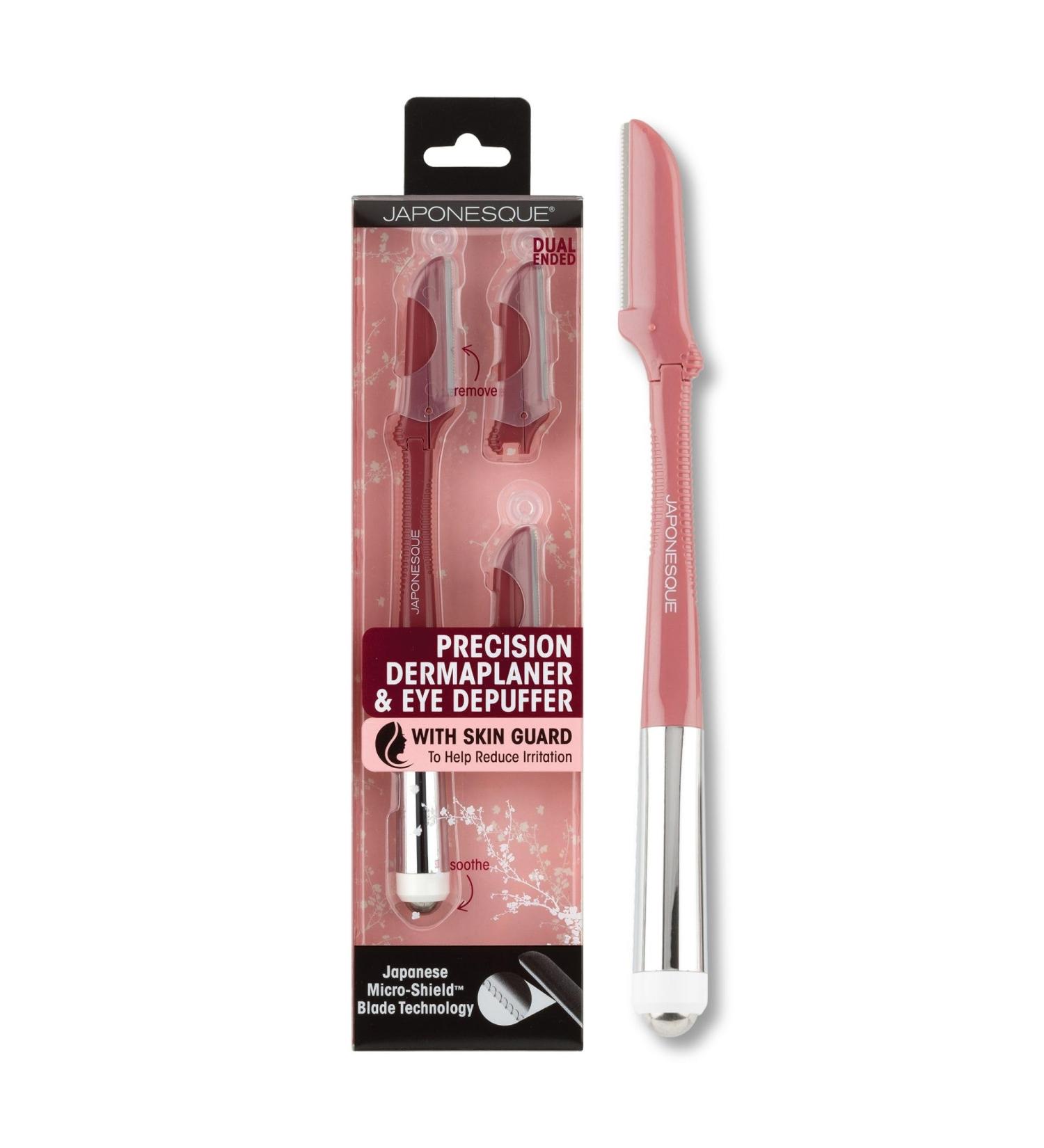 JAPONESQUE Dermaplaner & Cooling Eye Roller - Dual Ended Exfoliation Tool for Hair Removal & Face Massage | Shop Internationally - Buy Online on GoSupps.com