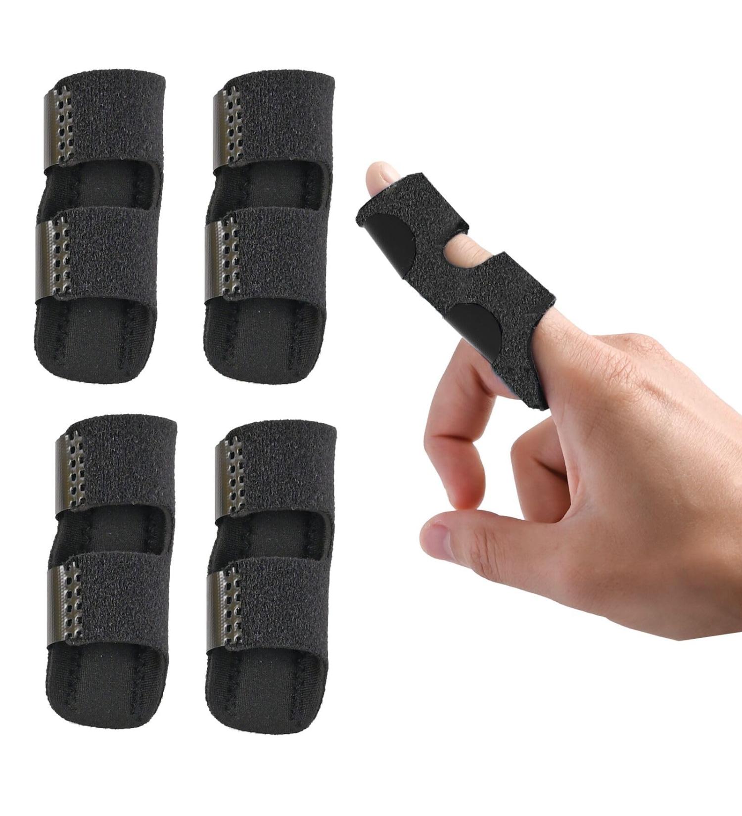 4pcs finger splint finger brace finger splints for broken finger support trigger finger splint for middle finger / ring finger little broken finger splint middle finger splint finger straightener 4PCS black - Buy Online on GoSupps.com