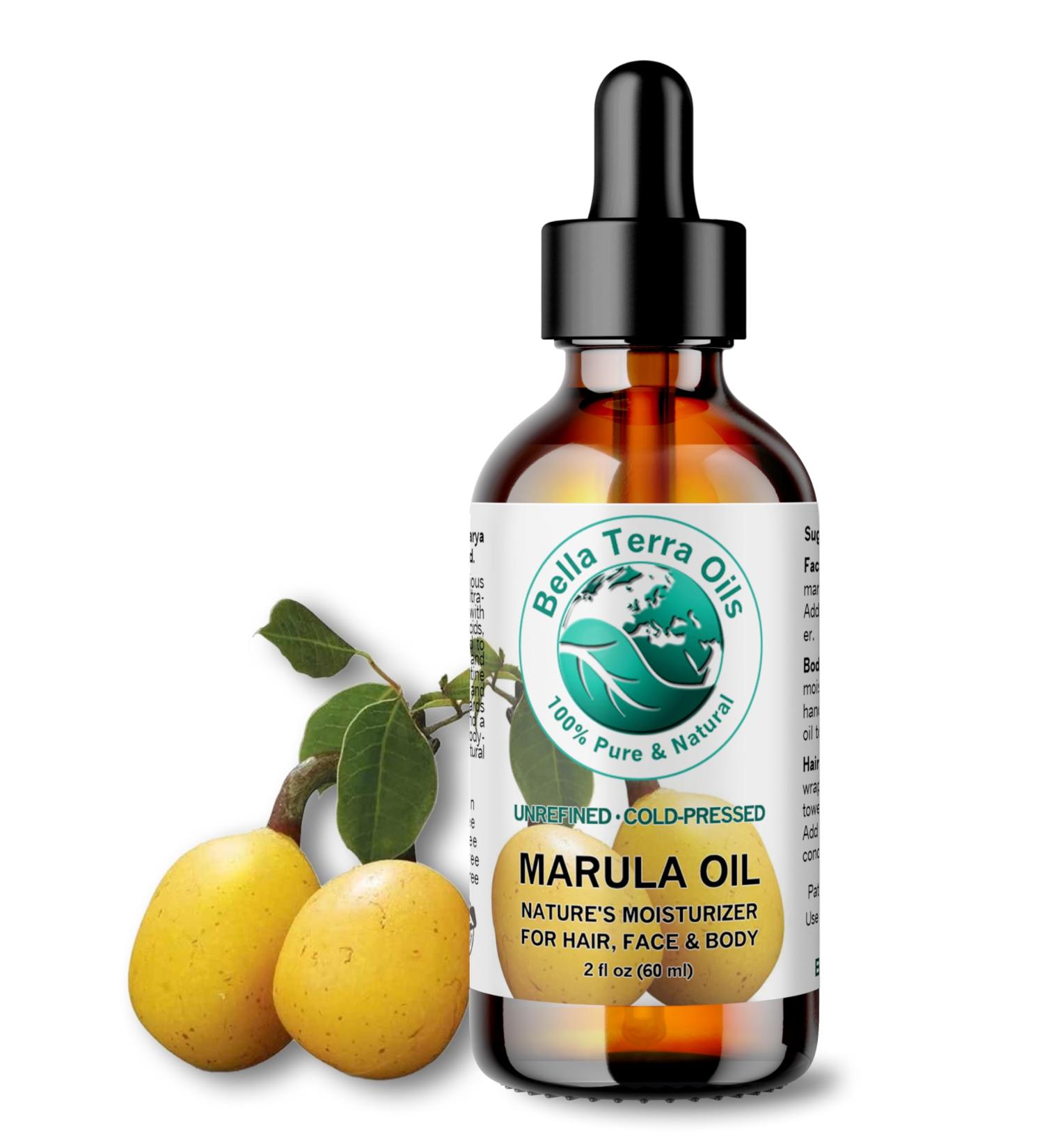 Bella Terra Marula Facial Oil 2 oz - Vitamin E & Omega Fatty Acids for Radiant Skin - Cold-Pressed Luxurious Skincare - Buy Online on GoSupps.com