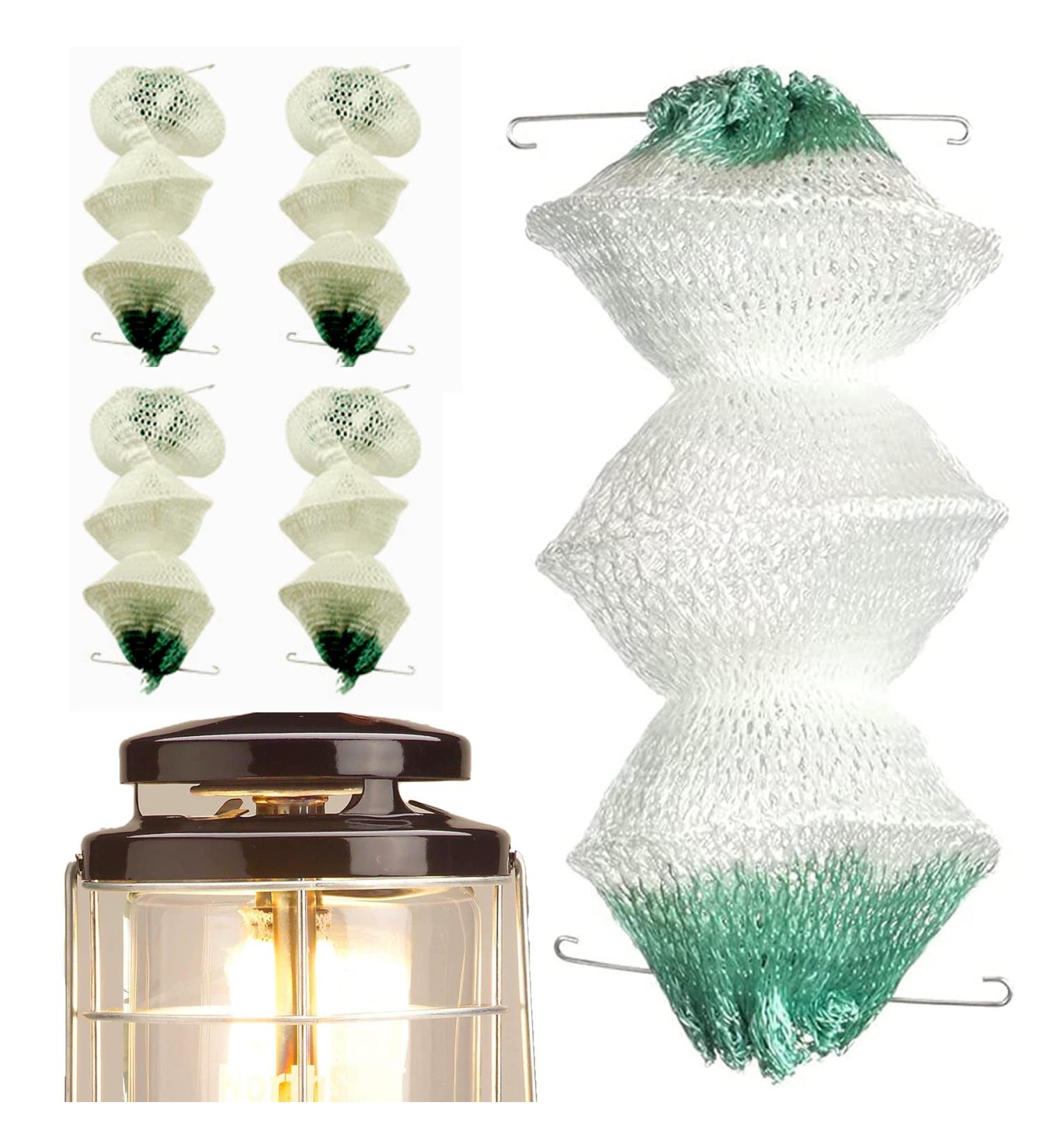 4 Pack Gas Lamp Lantern Mantles - 3-Layer Accordion Shape with 2 Install Clips - Buy Online on GoSupps.com