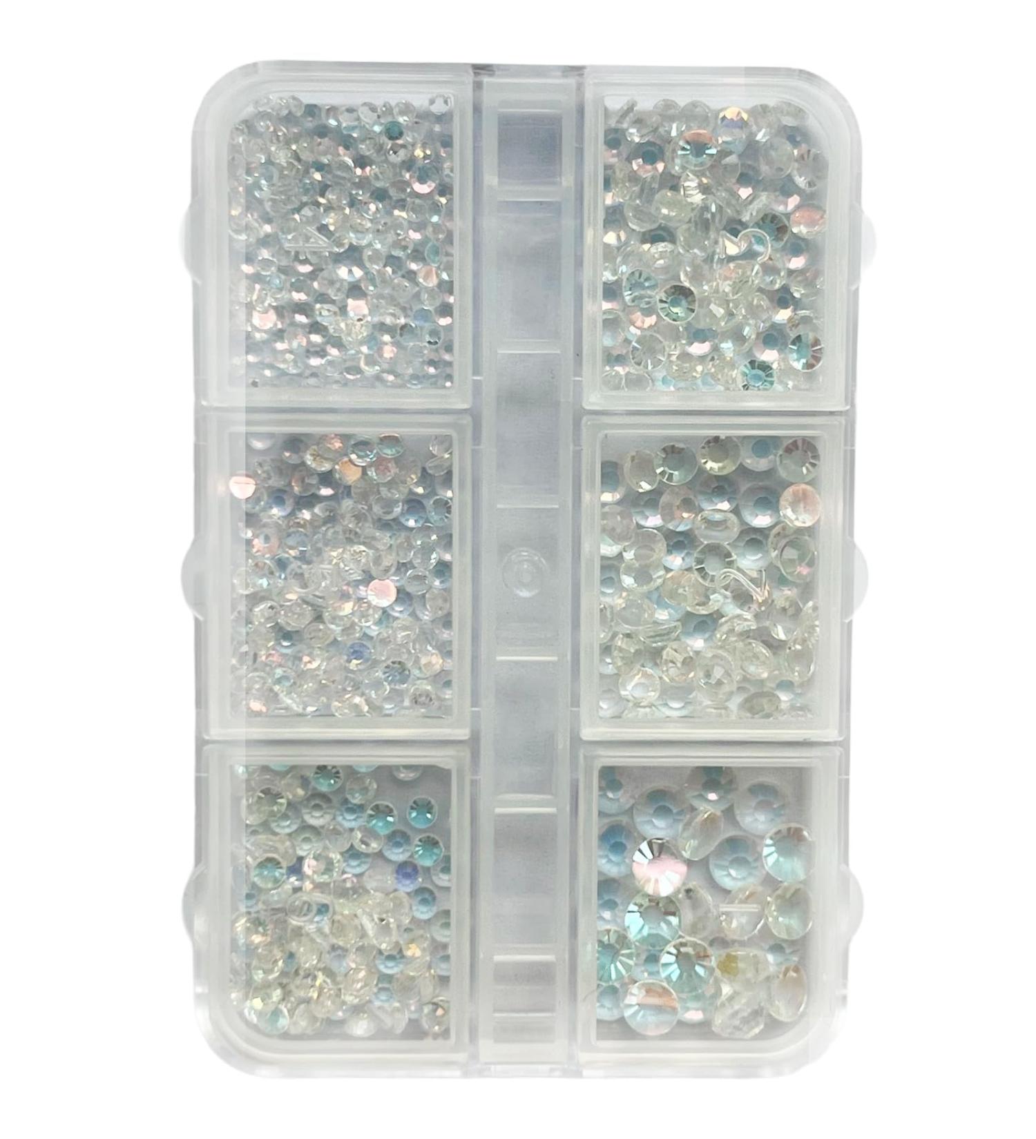 1Box Mixed Nails Art Decorations 3D Beads Nail Easy Installation And Removal Add Charm To Your Nail Nail Supplies sky light - Buy Online on GoSupps.com