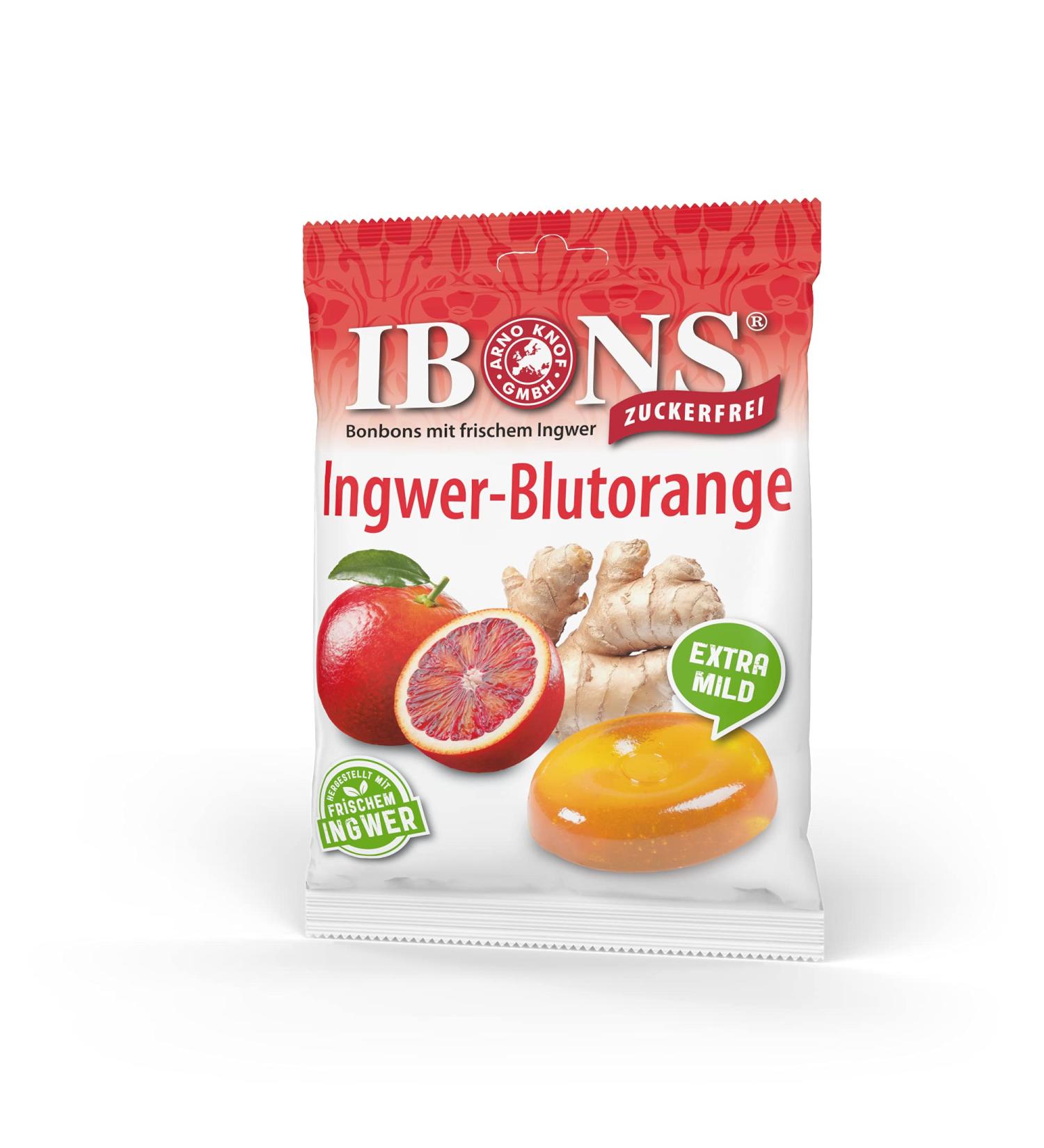 Buy IBONS Sugar-Free Lozenges 75g - Ginger Blood Orange Flavor | International Shipping Available - Buy Online on GoSupps.com