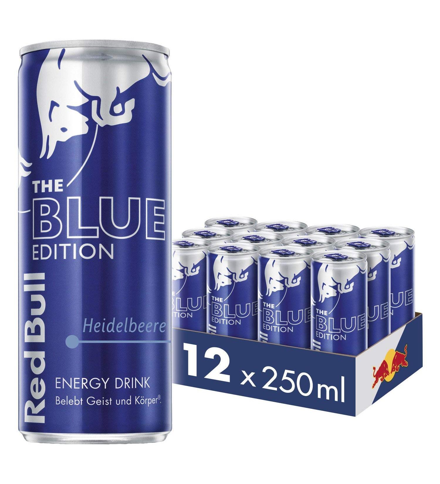  Red Bull Red Bull Energy Drink Blue Edition Pack of 12 disposable blueberry flavored cans (12 cans of 250 ml) - Buy Online on GoSupps.com