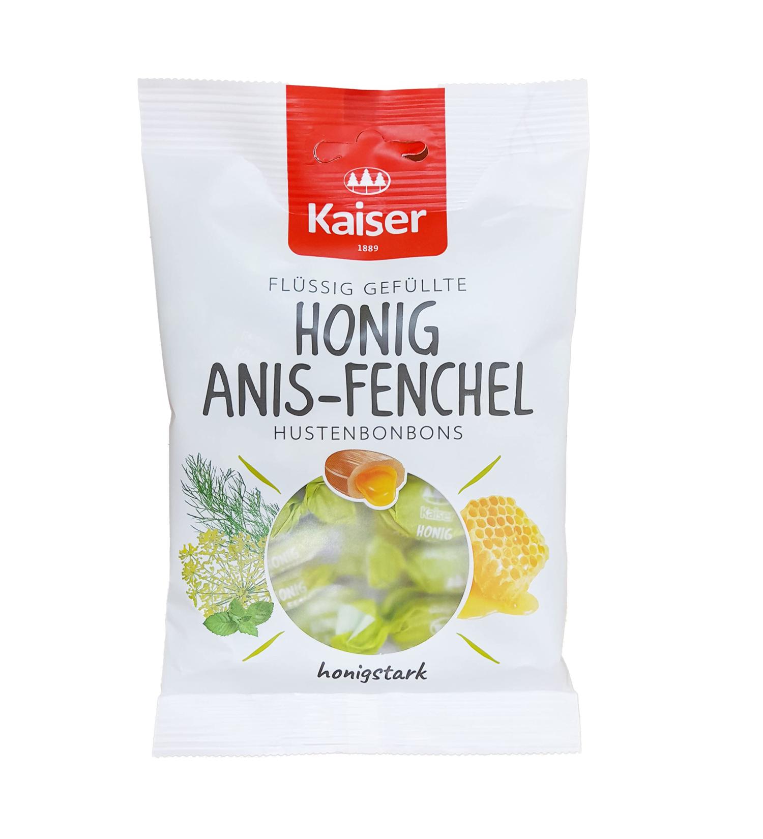 Kaiser Honey Anise-Fennel Cough Drops - Liquid Filled 90g | Buy Internationally for Effective Relief - Buy Online on GoSupps.com