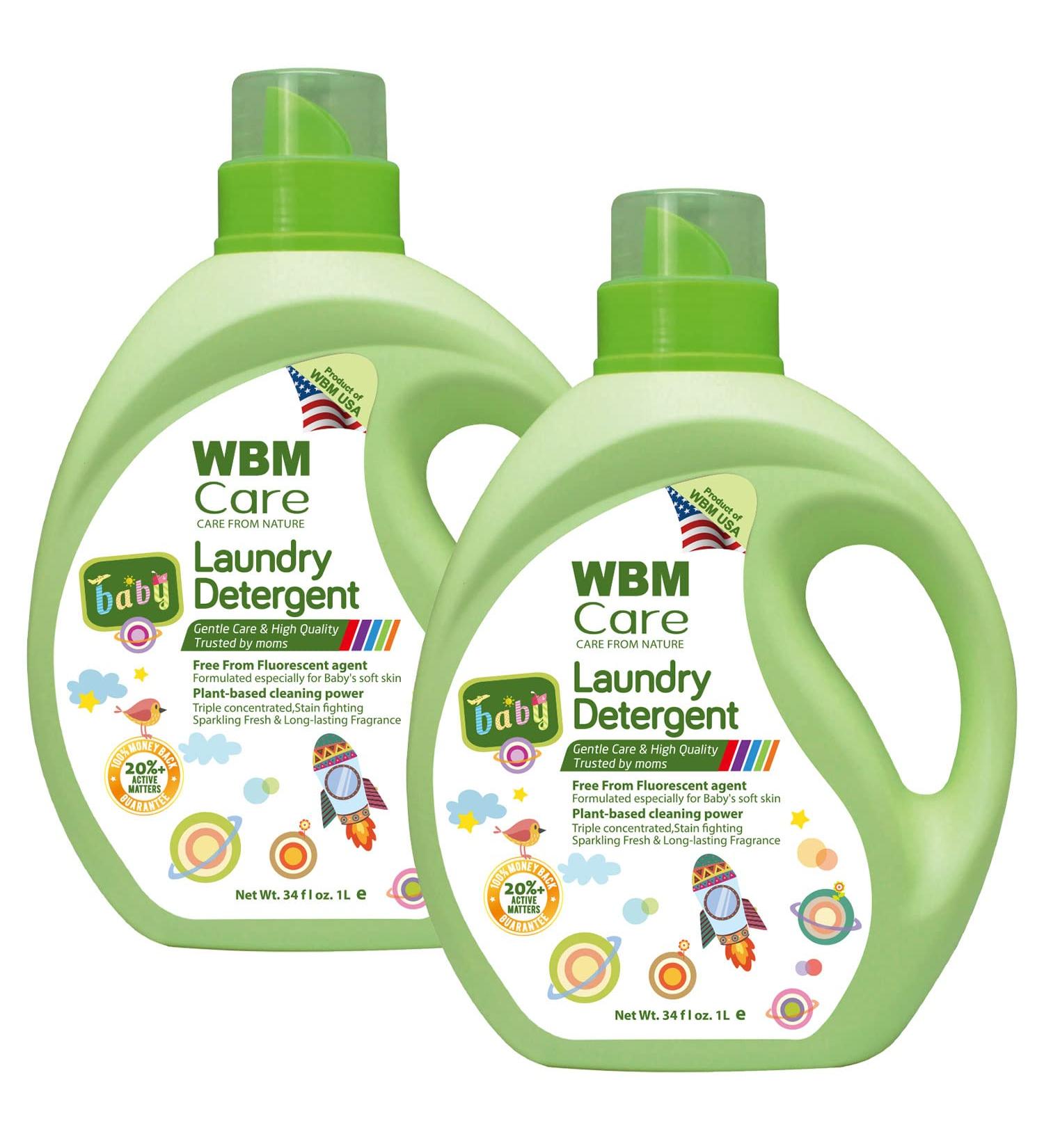 WBM Care Liquid Baby Laundry Detergent - 100 Loads 68 OZ | Eco-Friendly & Gentle for Babies - International Shipping Available - Buy Online on GoSupps.com