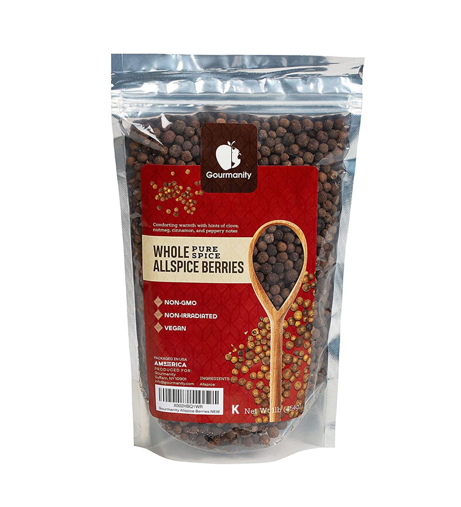 Gourmanity Allspice 1lb - Handpicked Whole Allspice Berries for Grinding | Jamaican Pimento, Bulk & Non-GMO - Kosher & Non-Irradiated - Buy Online on GoSupps.com