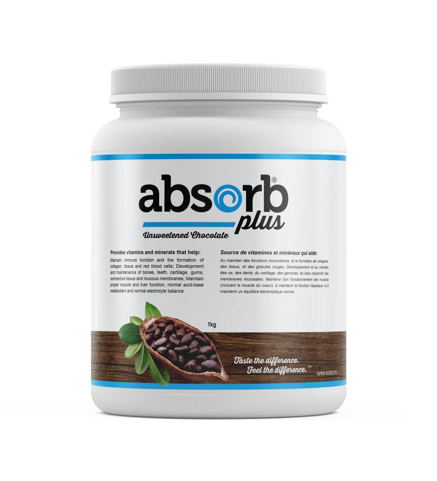 Absorb Plus Elemental Diet Shake - Isolate Protein Diet Supplement for Improved Gut Health - Gluten-Free Lactose-Free Casein-Free Protein Shake for Digestive Support 1 kg Unsweetened Chocolate - Buy Online on GoSupps.com