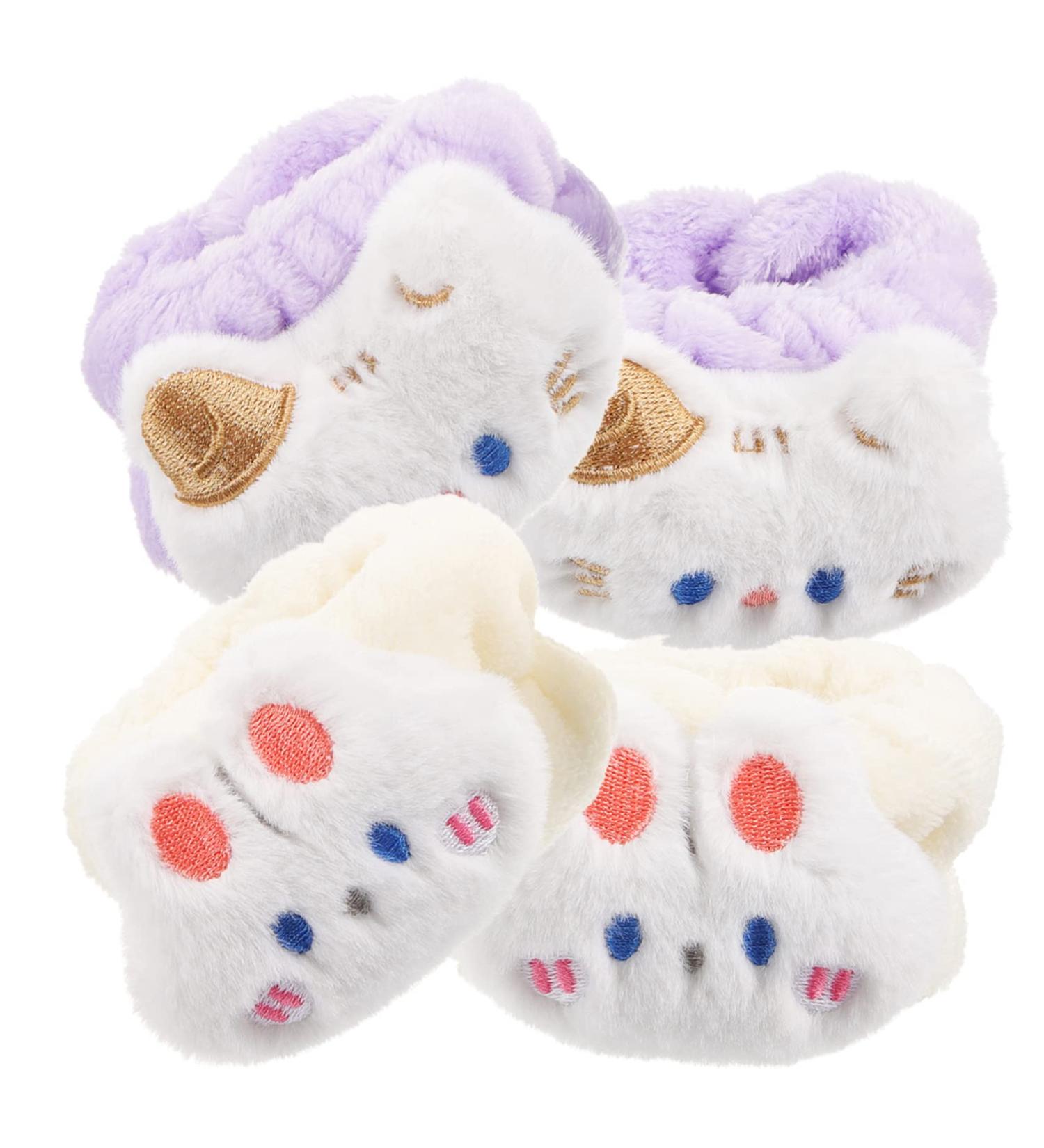 FRCOLOR 2paires Bracelets De Lavage De Visage Confortables Bracelets Absorbants Et Fille De Lapin Chat - Buy Online on GoSupps.com