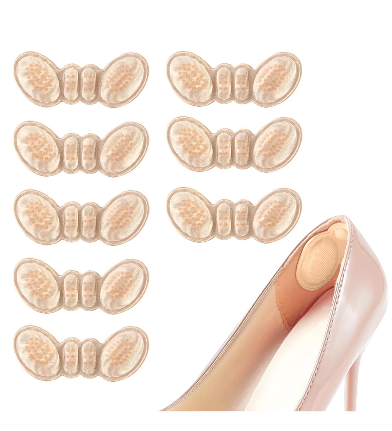 Comfortable Heel Inserts for Women - 4 Pairs Cushion Pads for Loose Shoes 6mm Beige - Pain Relief & Better Fit - Buy Online on GoSupps.com