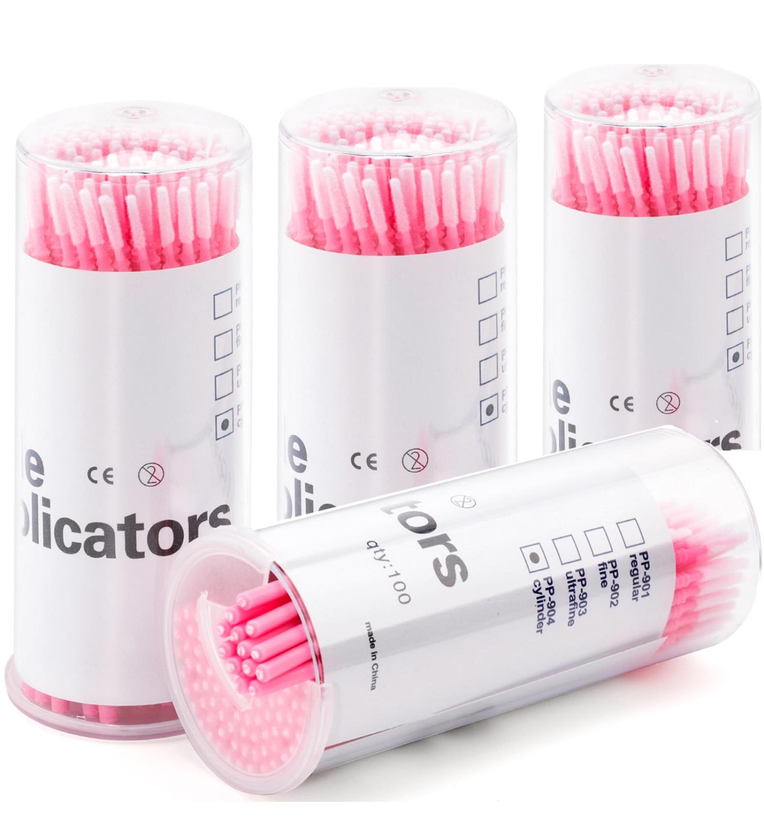 400PCS G2PLUS Pink Lash Lift Micro Applicator Brushes for Eyelash Extensions - Disposable Microfiber Swabs for Crafting - Buy Online on GoSupps.com