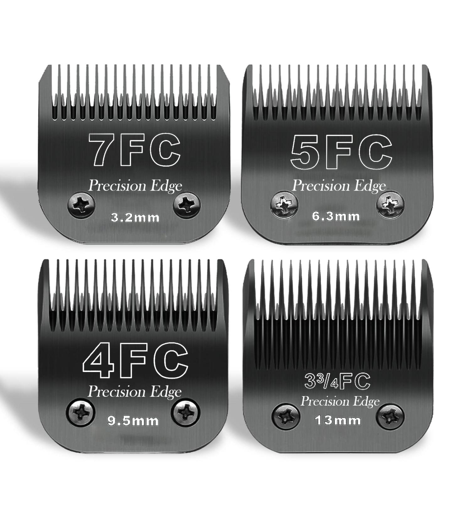 7FC + 5FC + 4FC + 3FC Replacement Knife for Dog Grooming - Compatible with Heiniger Moser Max45 Andis Oster A5 and Choice KM10 Clipper - Black - Buy Online on GoSupps.com