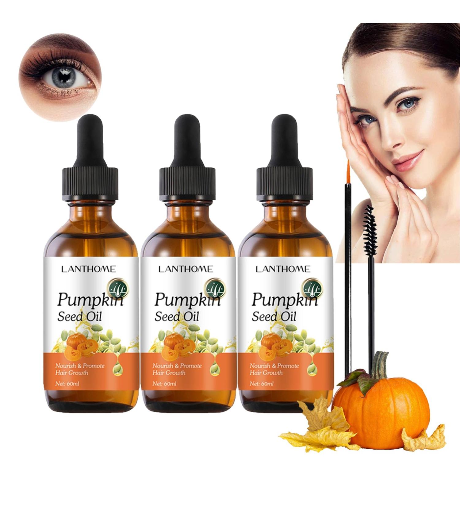 Pumpkin Seed Oil For Hair Organic Pumpkin Seed Oil for Hair Pumpkin Seed Oil Fast Hair Growth Serum Pumpkin Seed Oil Natural Hair Growth Eyelashes and Eyebrows Skin Massage 60 ml (3 Pieces) 3pc - Buy Online on GoSupps.com