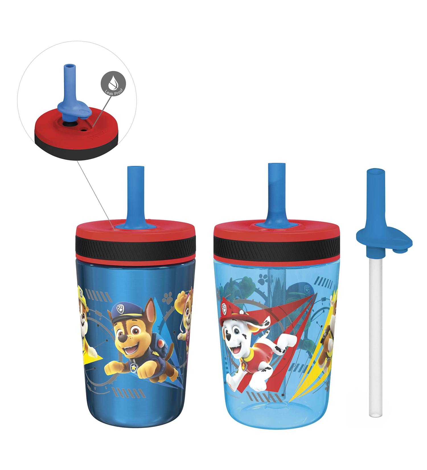Zak Designs PAW Patrol Kelso Tumbler Set - 15 fl oz 3 Piece Bundle for Kids - Leak-Proof Lid with Straw - Plastic and Stainless Steel Cups with Sipper - Paw Patrol Theme - Buy Online on GoSupps.com