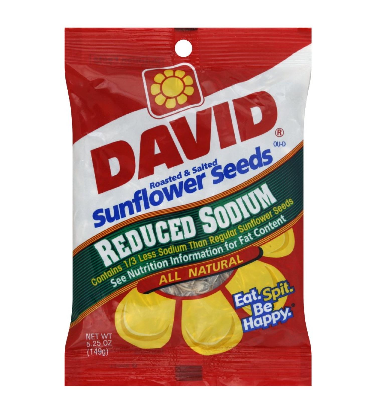 David's Reduced Sodium Sunflower Seeds 5.25 Oz - Pack of 12 - Buy Online on GoSupps.com