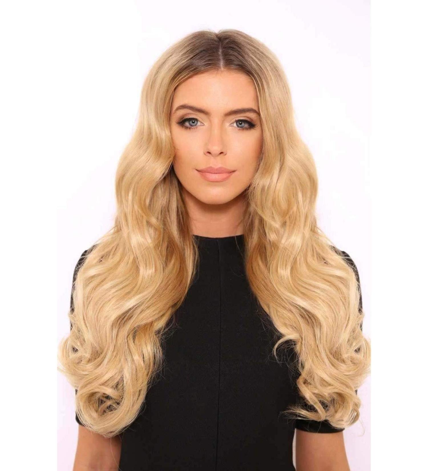 Lullabellz Super Thick Natural Wavy Clip In Hair Extensions 5-Piece 22-Inch Length Jet Black - Buy Online on GoSupps.com